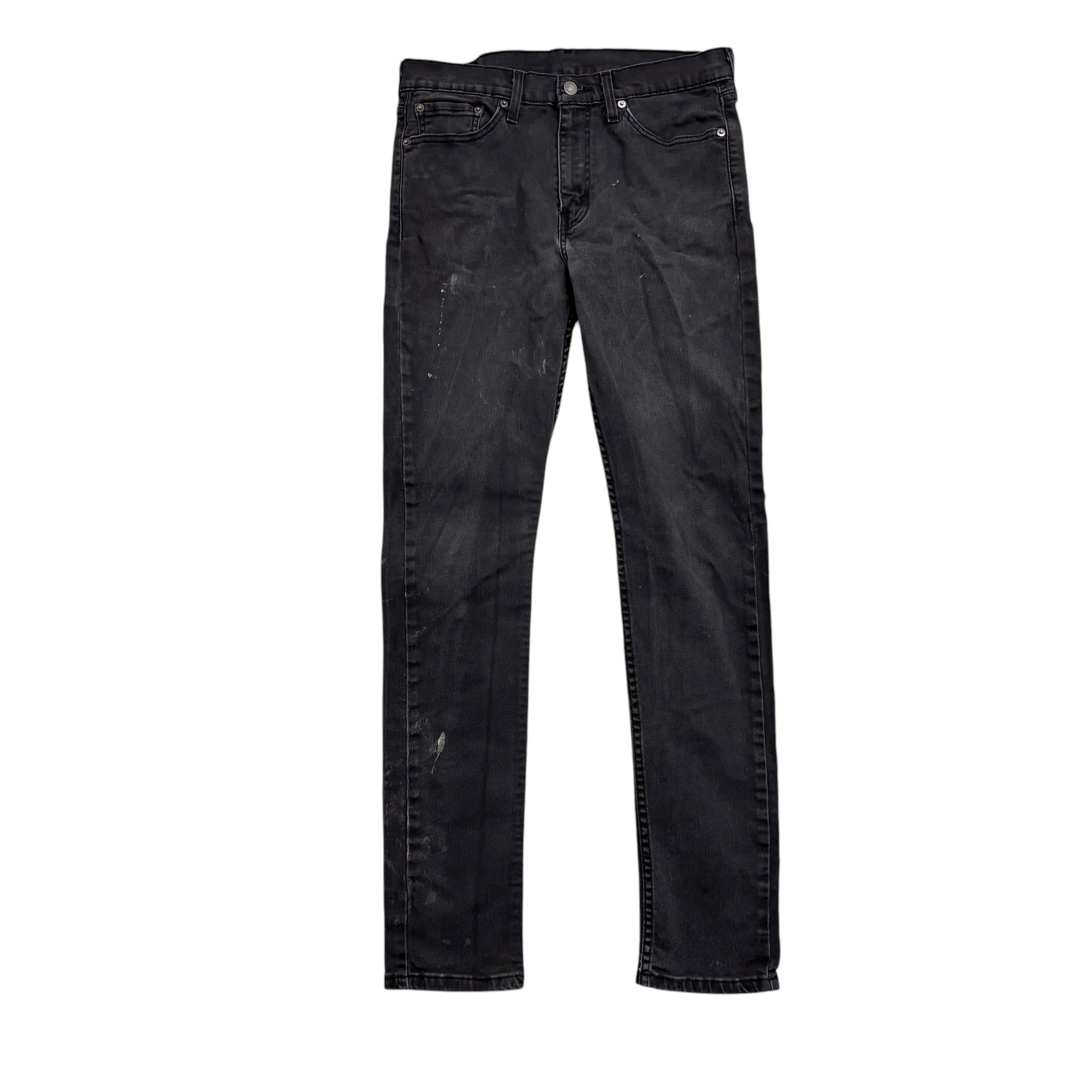 Levis 510 Jeans W30 L32 Mens Black Skinny Fit Stretch Denim (F)