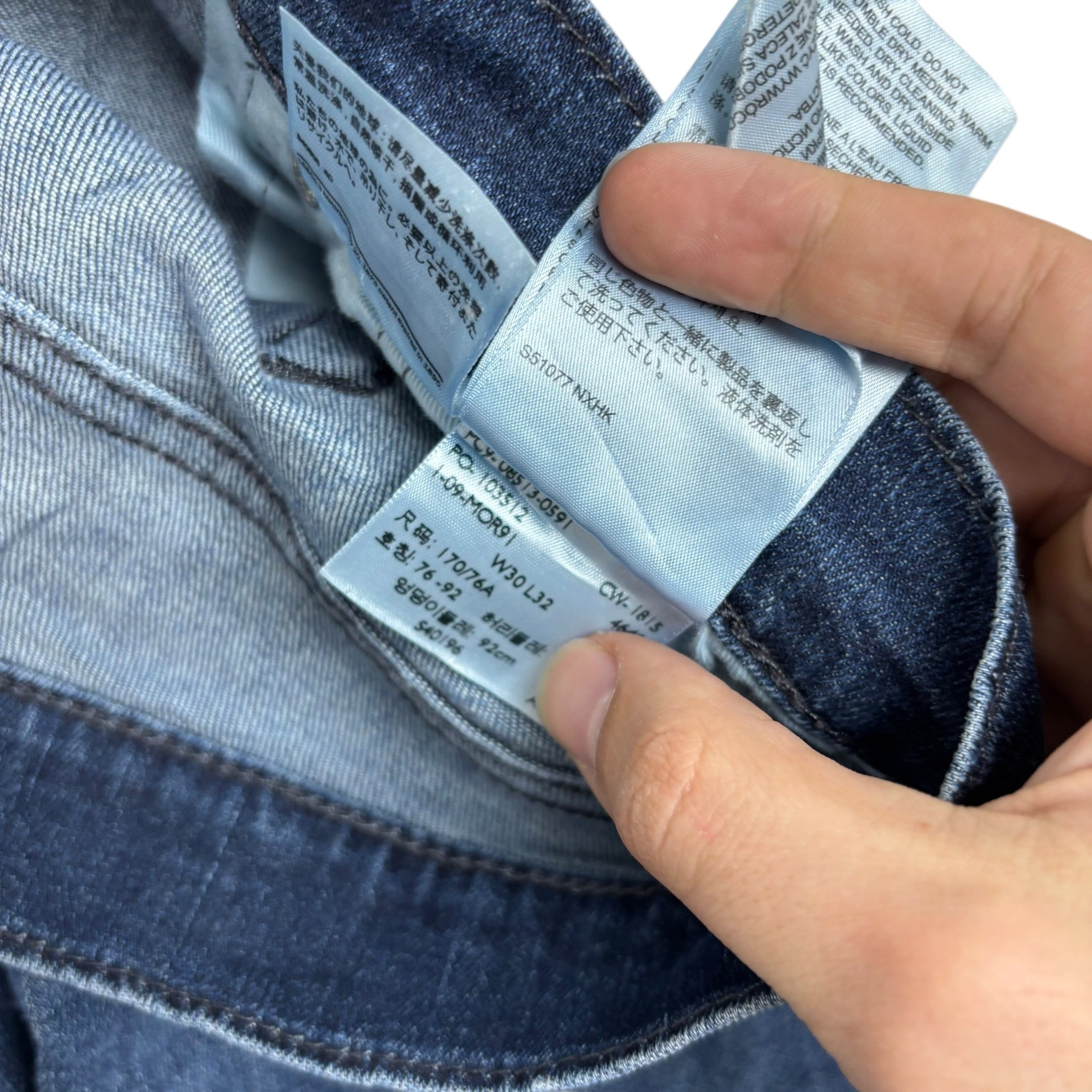 Levis 513 Jeans W30 L32 Mens Dark Blue Slim Straight Fit Stretch Denim (F)