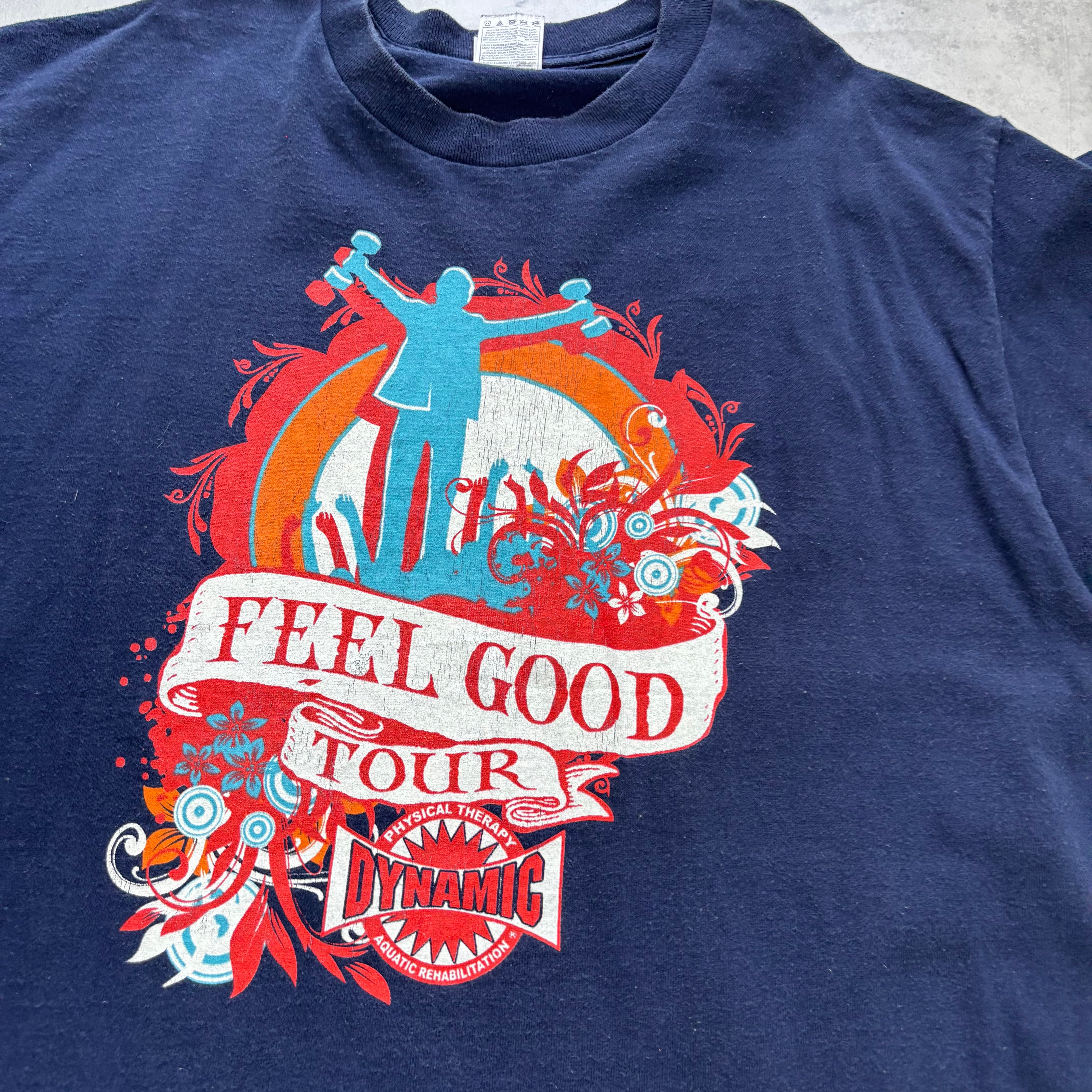 Vintage T Shirt Mens Large Navy Blue Graphic Print 90s USA