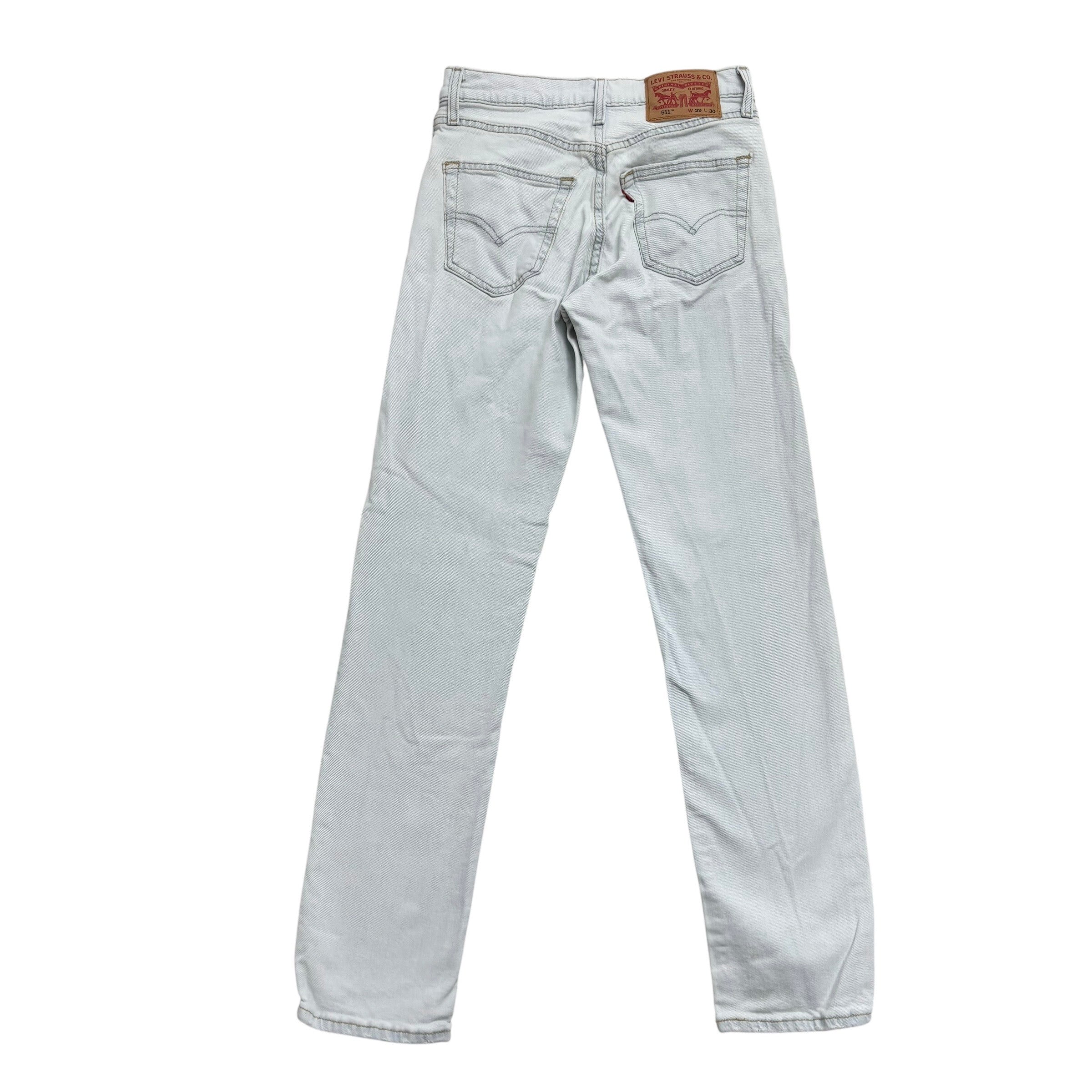 Levis 511 Jeans W27 L30 Mens Light Blue Slim Fit Stretch Denim