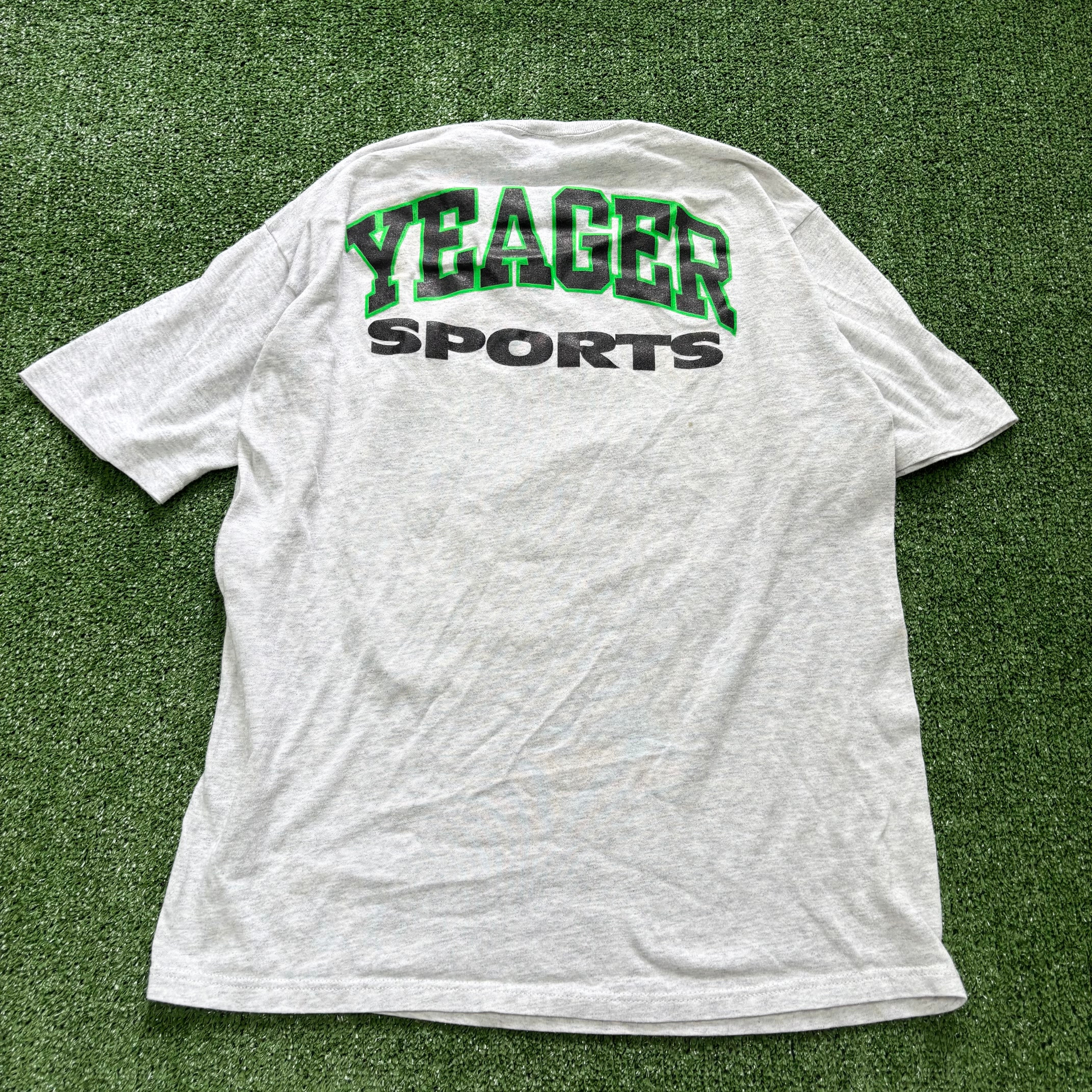 Vintage T Shirt Mens Large Grey Graphic Print 90s USA