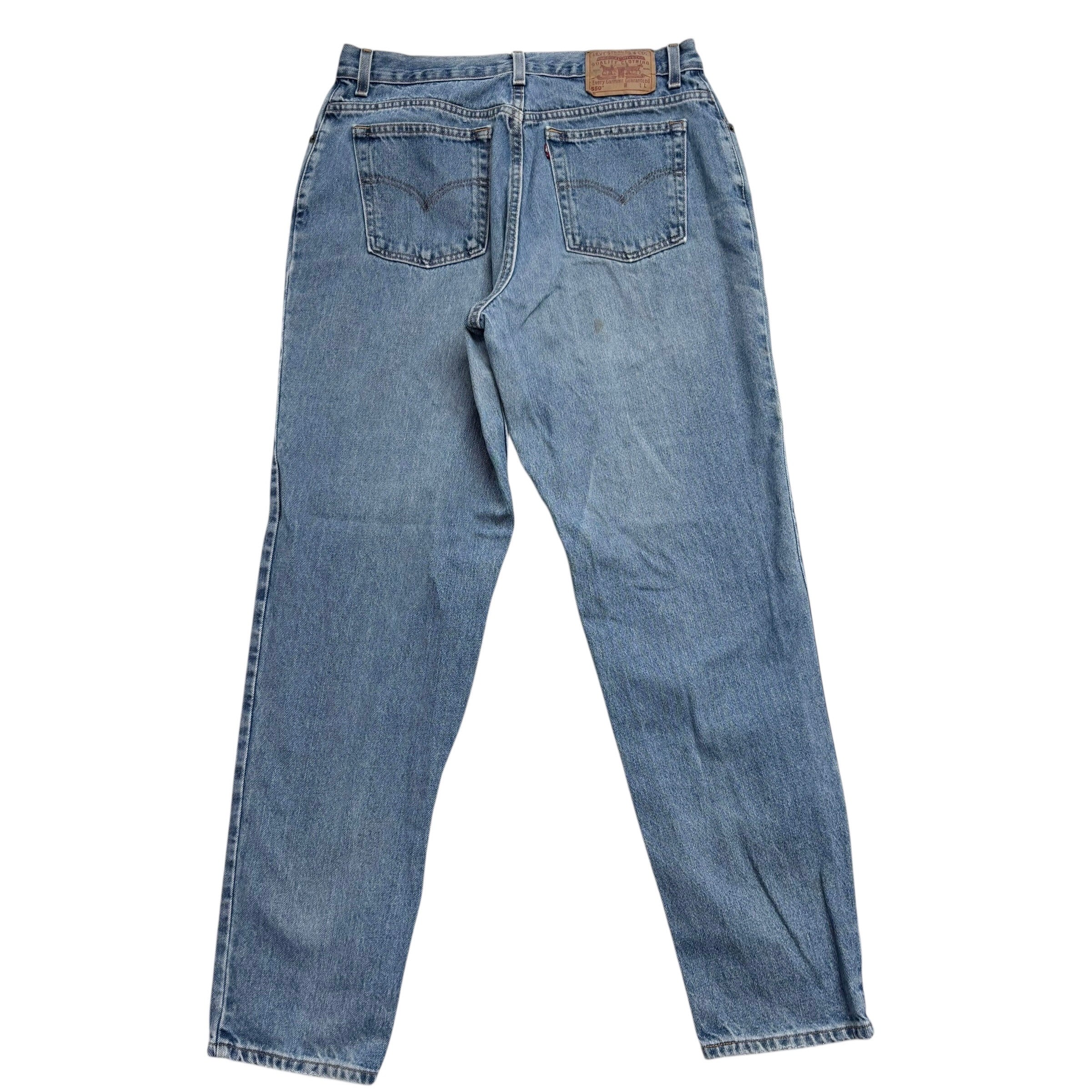 Levis 550 Jeans W32 L32 Womens Mid Blue Relaxed Tapered Fit Vintage