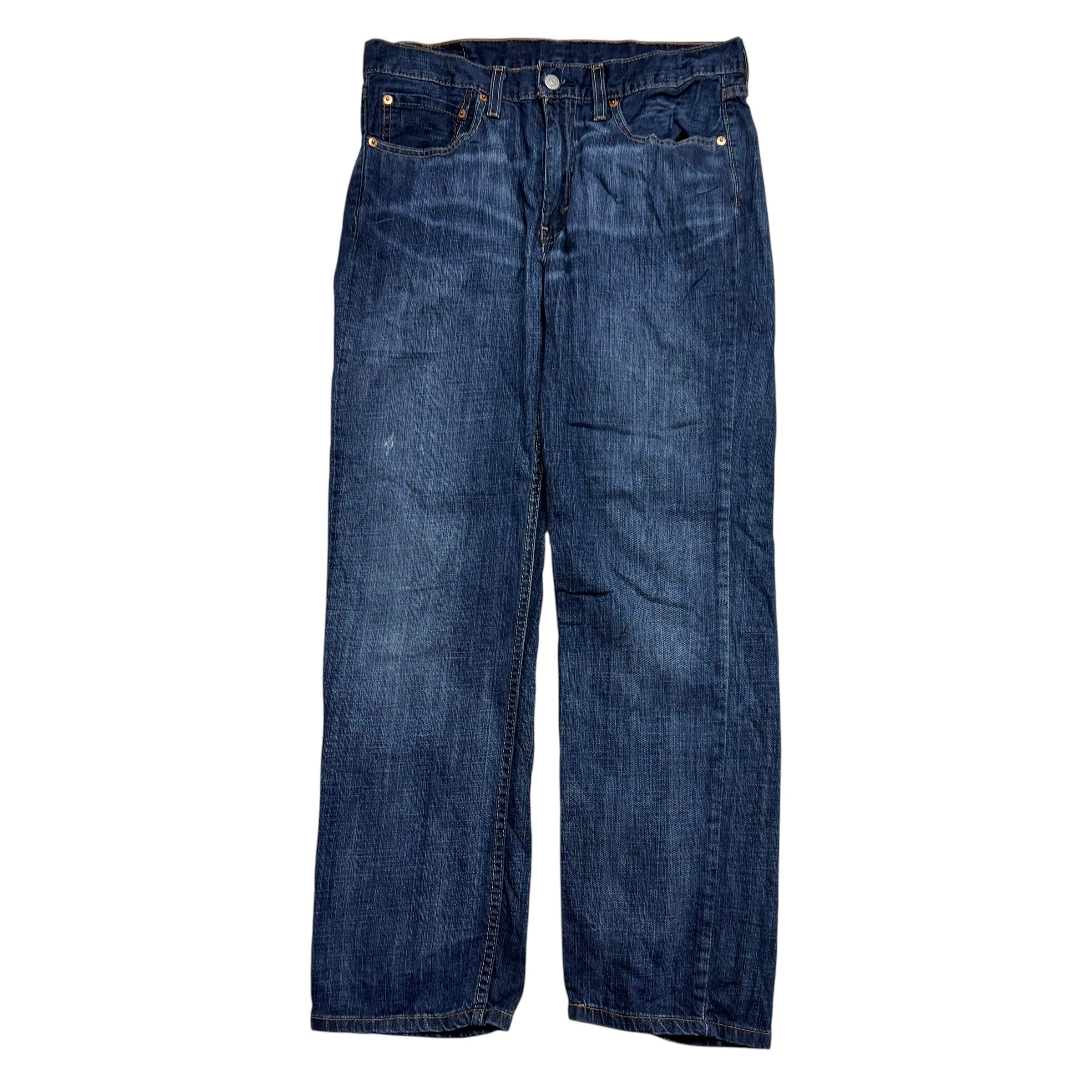 Levis 514 Jeans W33 L30 Mens Dark Blue Regular Straight Fit Denim (F)