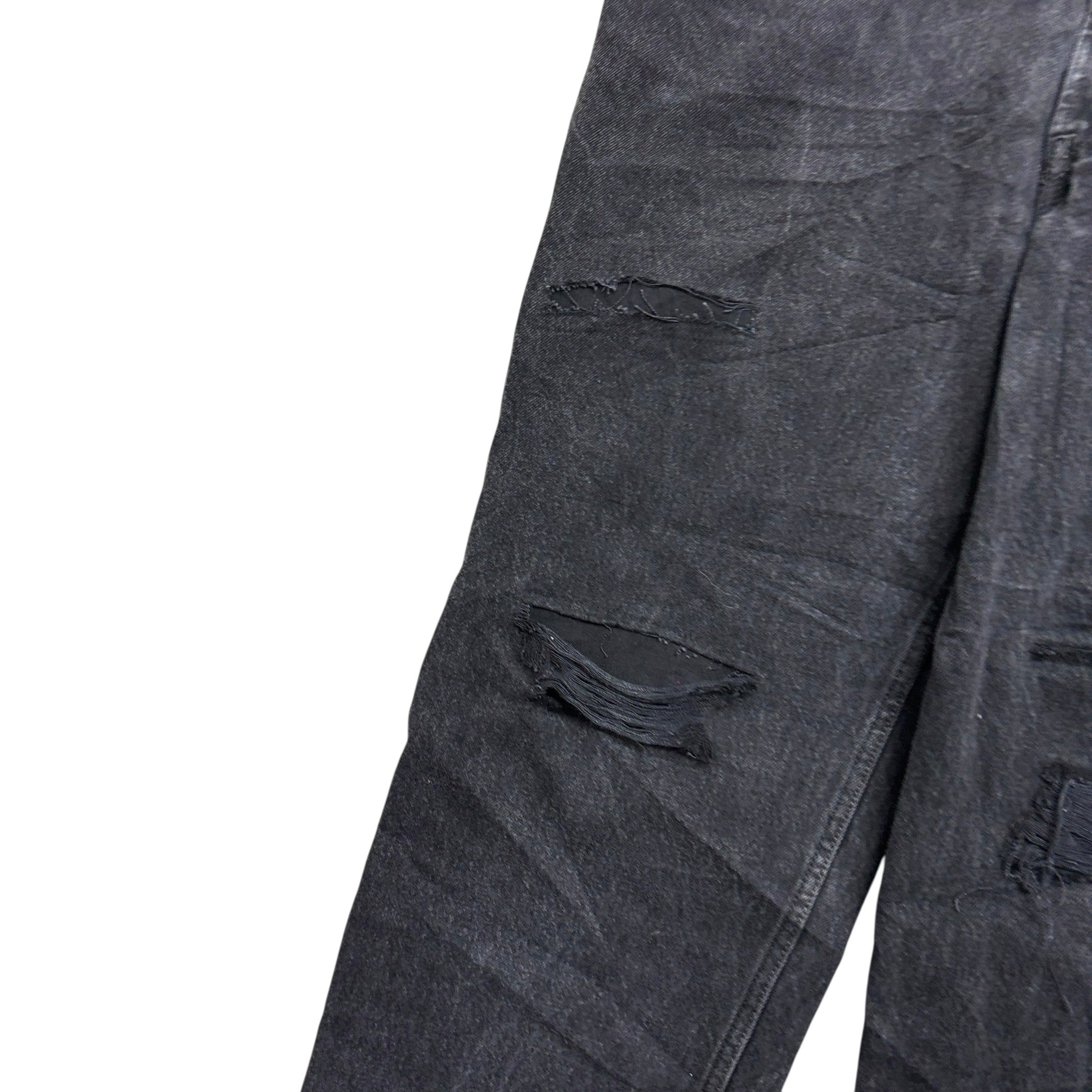 Levis 550 Jeans W40 L30 Mens Black Baggy Relaxed Straight Vintage Distressed (E)