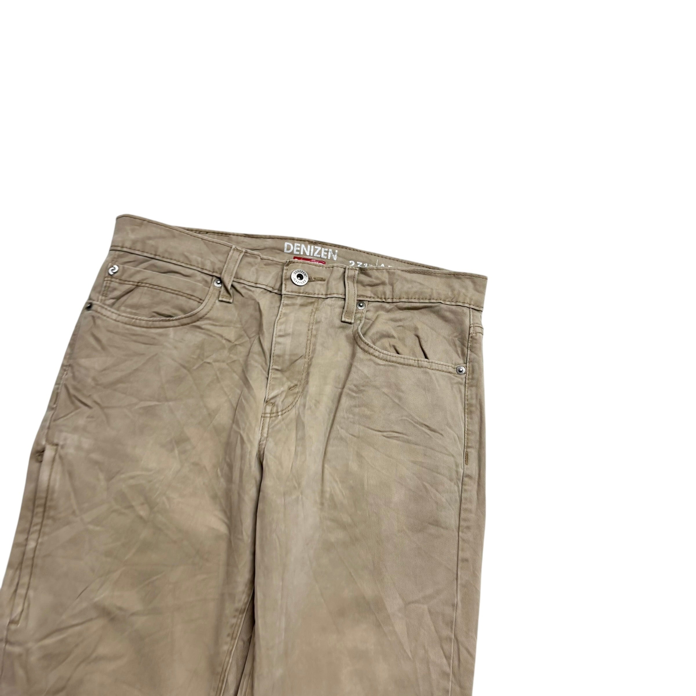 Levis Denizen Trousers W30 L31 Mens Brown Athletic Tapered Stretch Pants