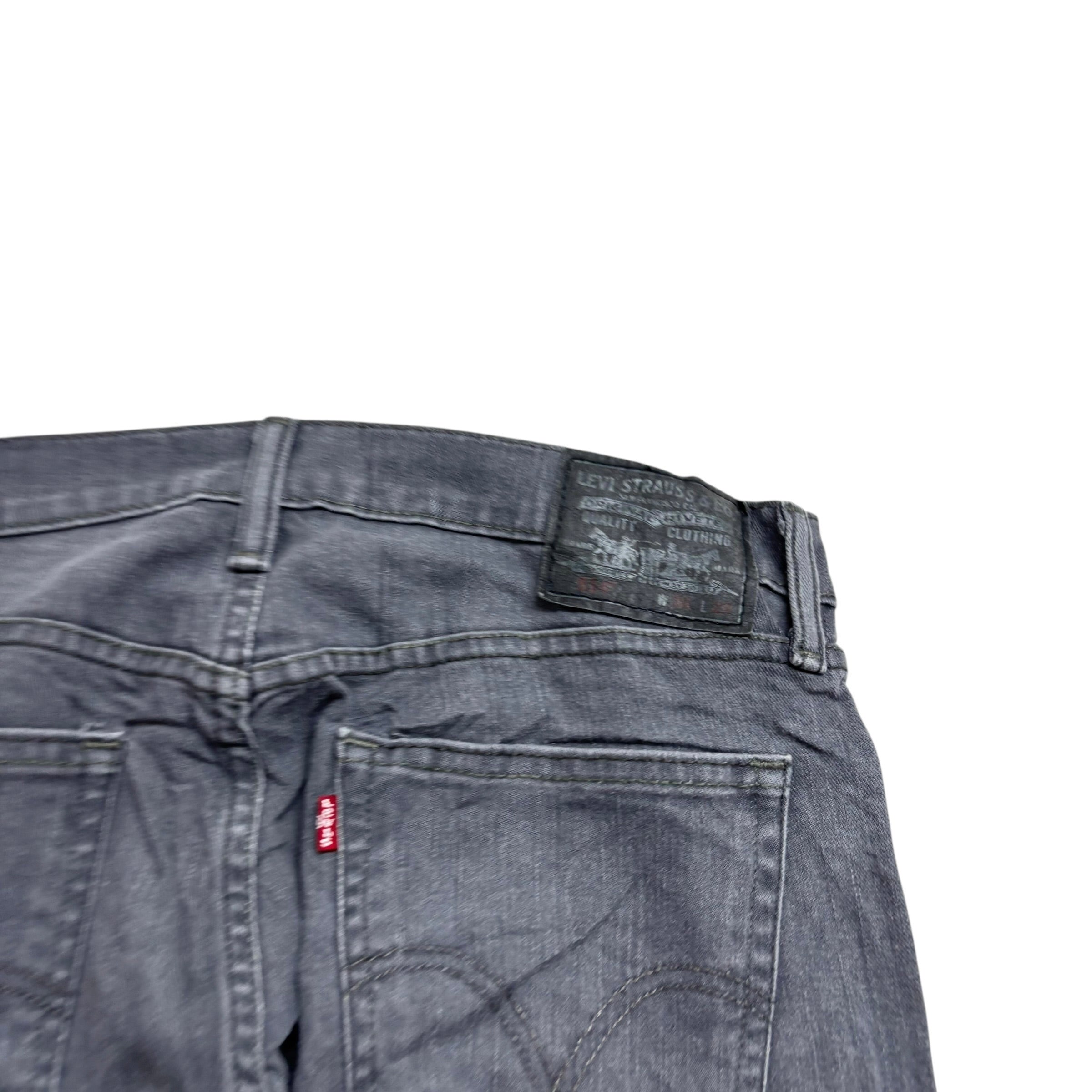 Levis 514 Jeans W34 L27 Mens Grey Regular Straight Fit Stretch Denim (E)