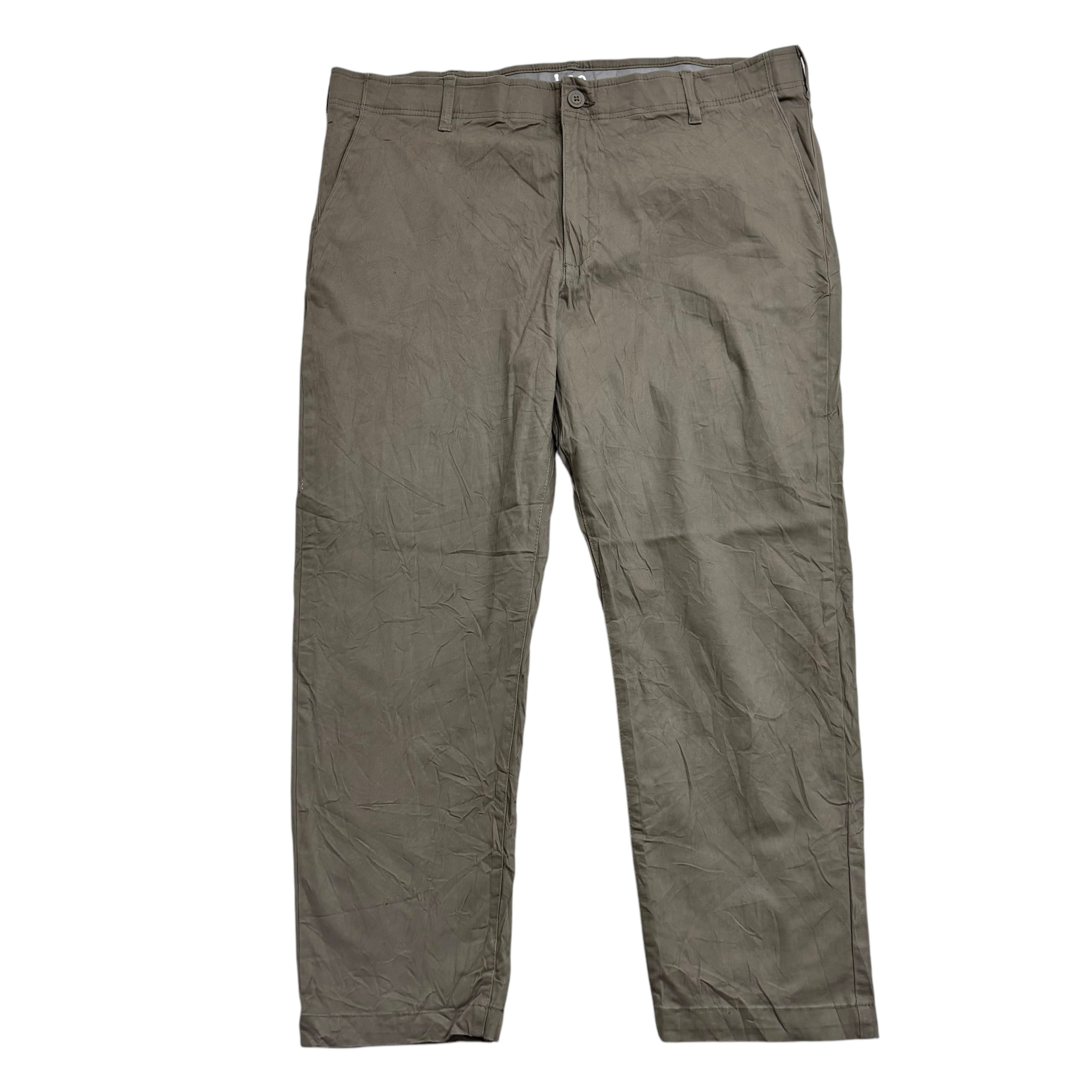 Lee Trousers W42 L30 Mens Olive Green Slim Fit Stretch Pants (E)