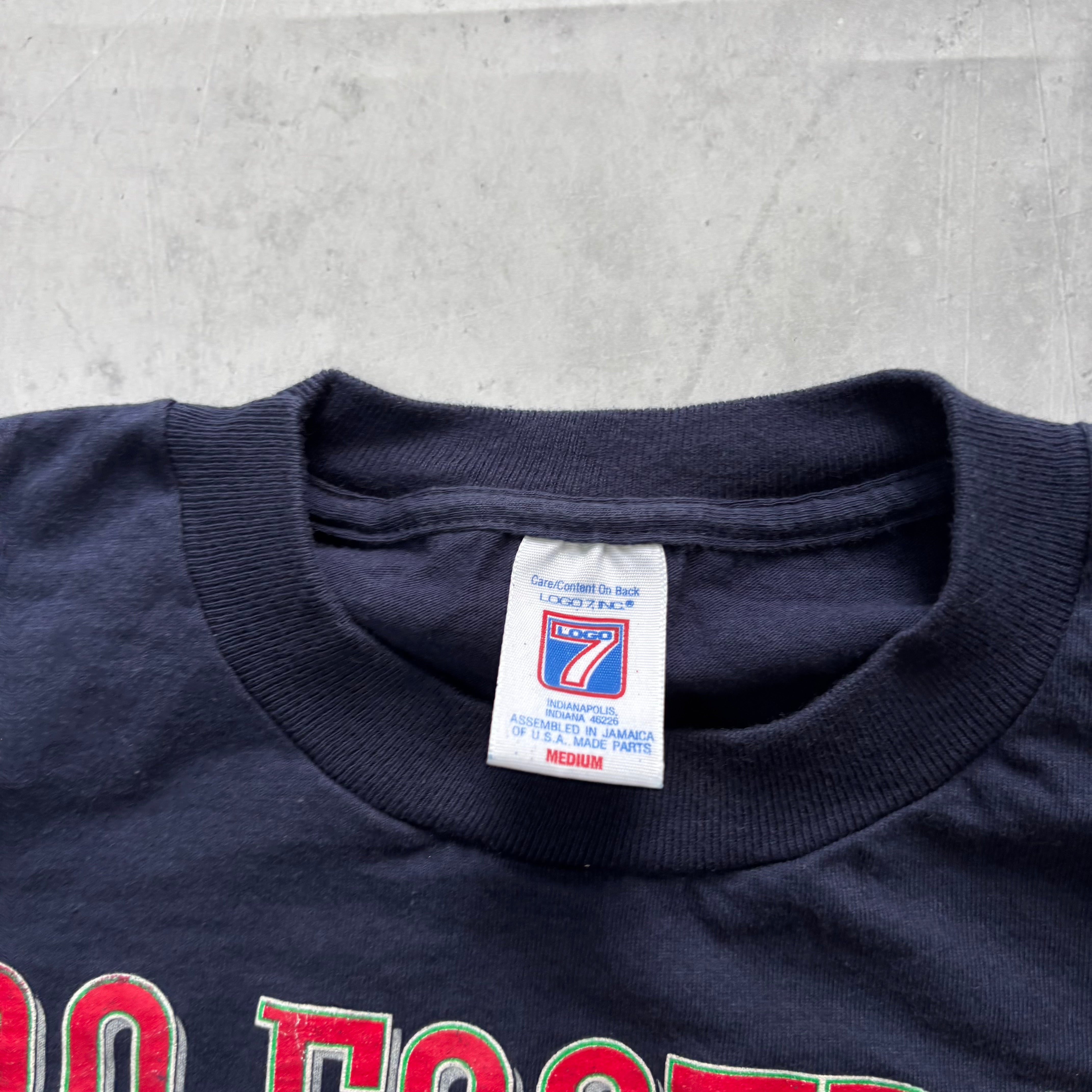Vintage T Shirt Mens Small Navy Single Stitch Graphic Print 90s NFL (E)
