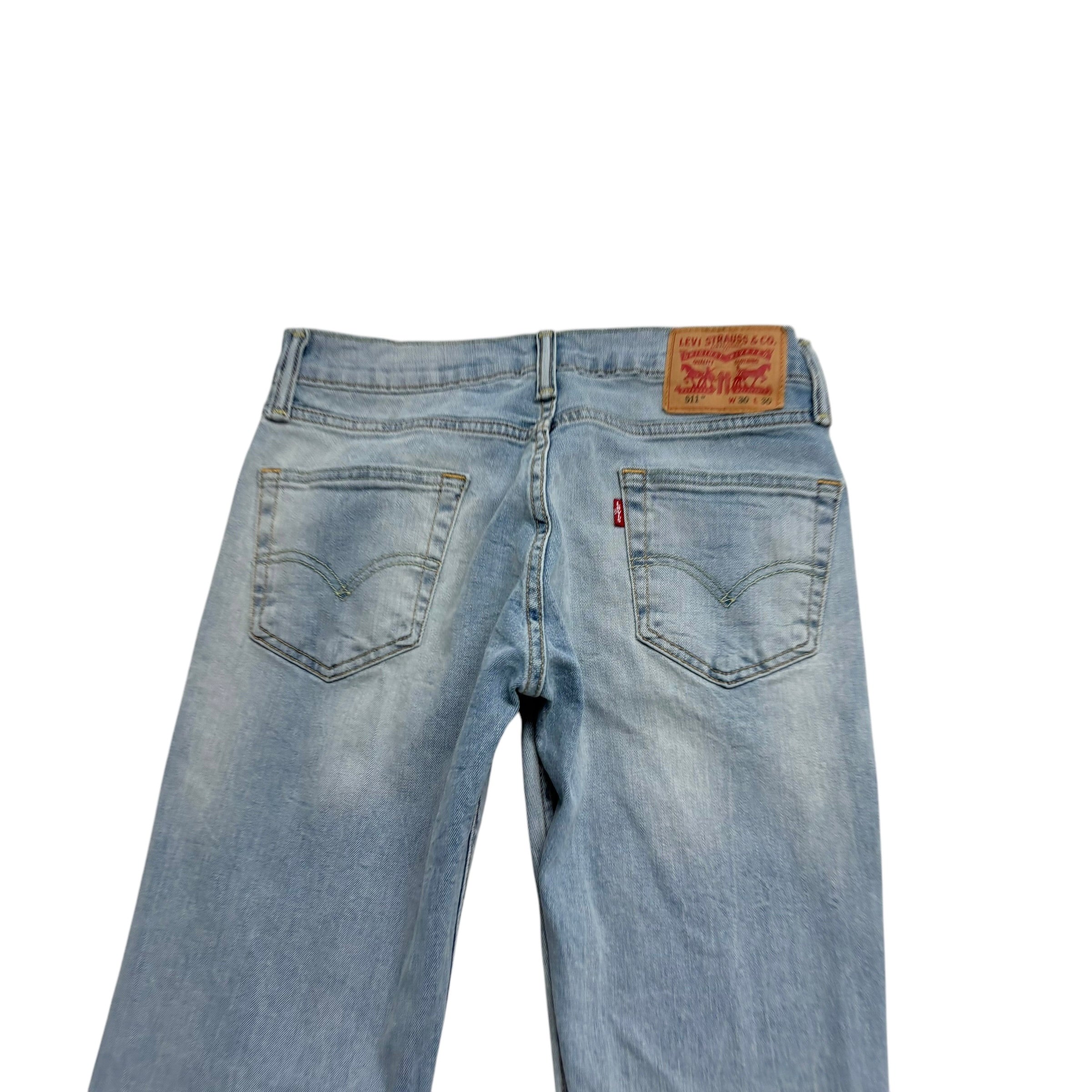 Levis 511 Jeans W30 L30 Mens Light Blue Slim Fit Stretch Denim