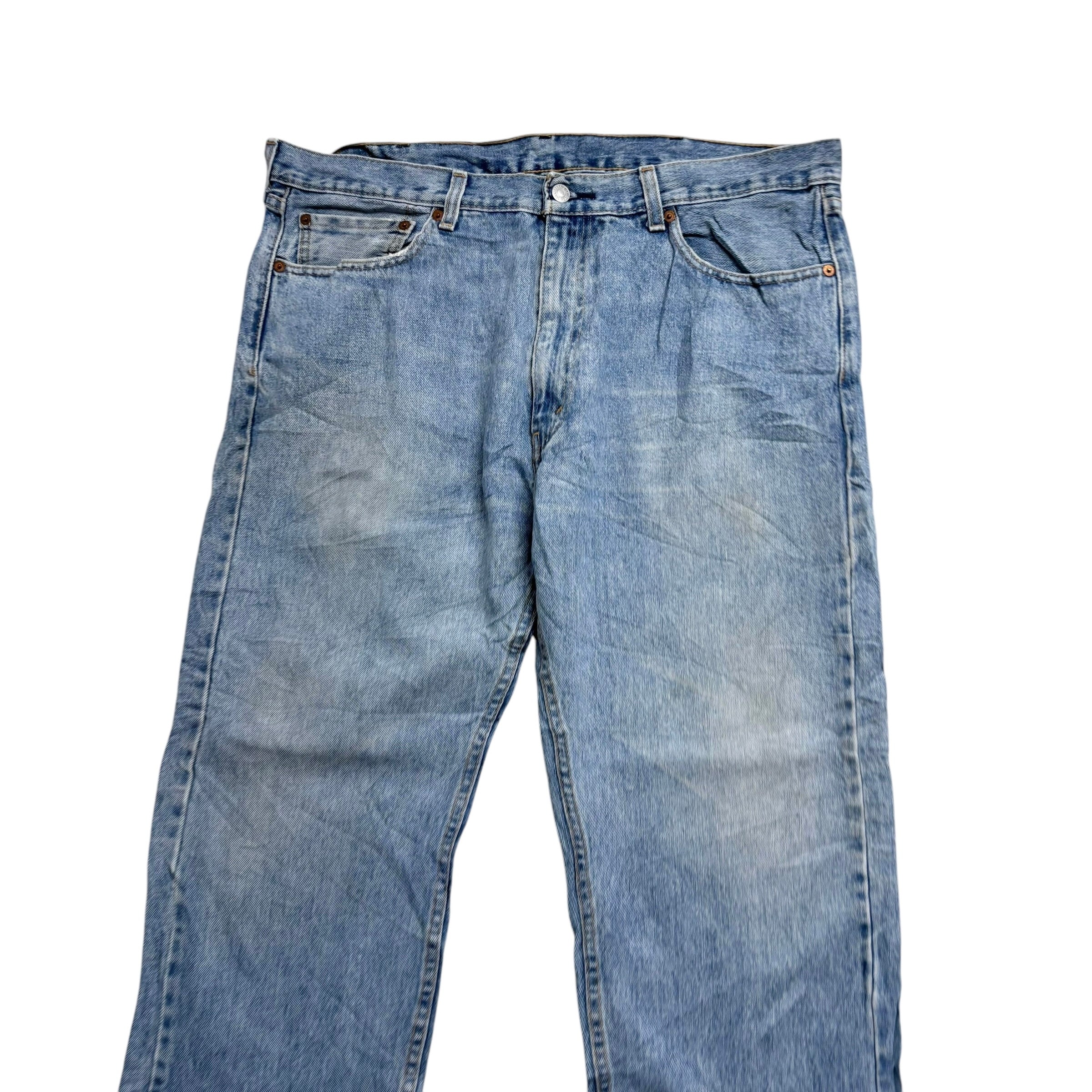 Levis 505 Jeans W38 L30 Mens Light Blue Regular Straight Fit Denim