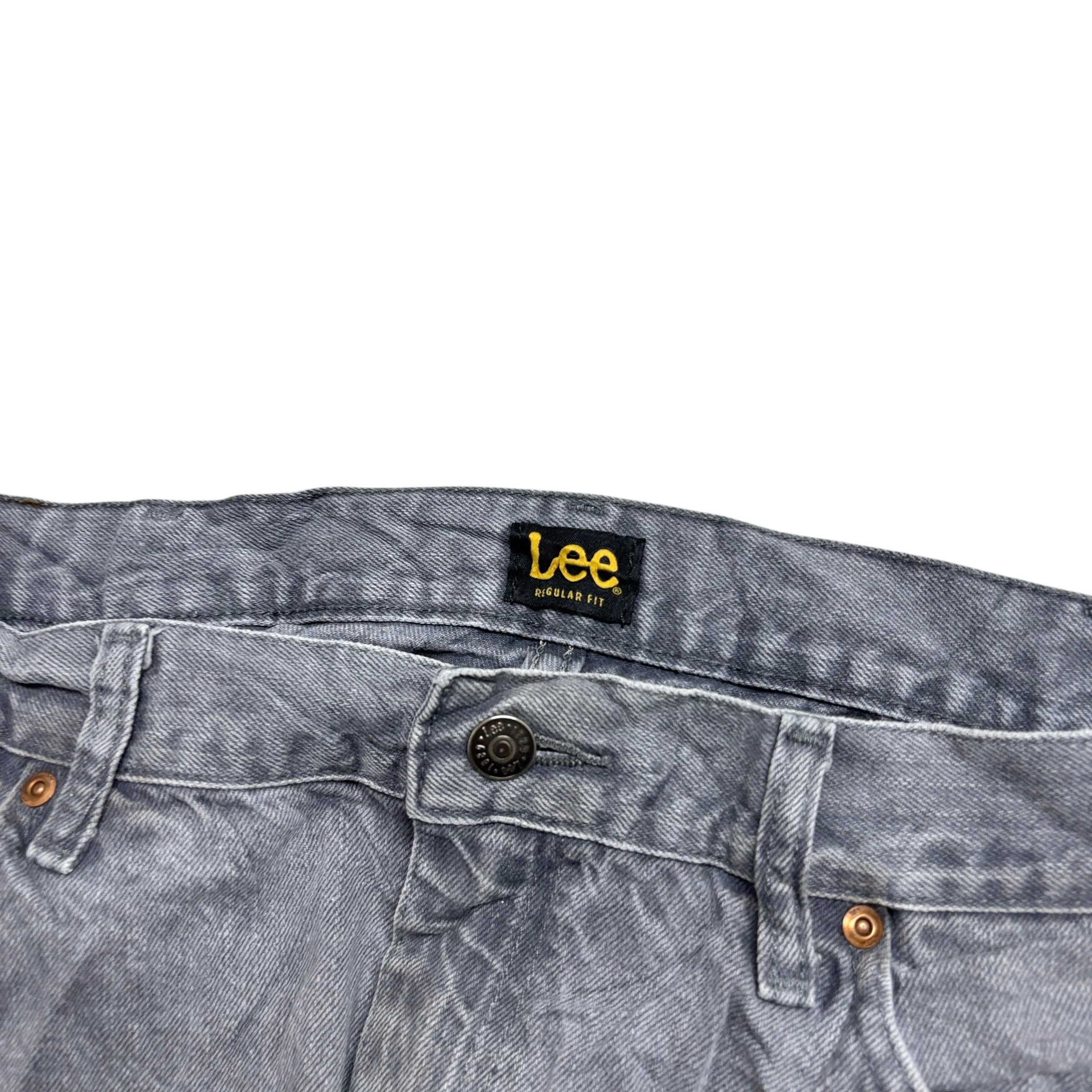Lee Jeans W40 L30 Mens Grey Regular Straight Fit Denim (E)