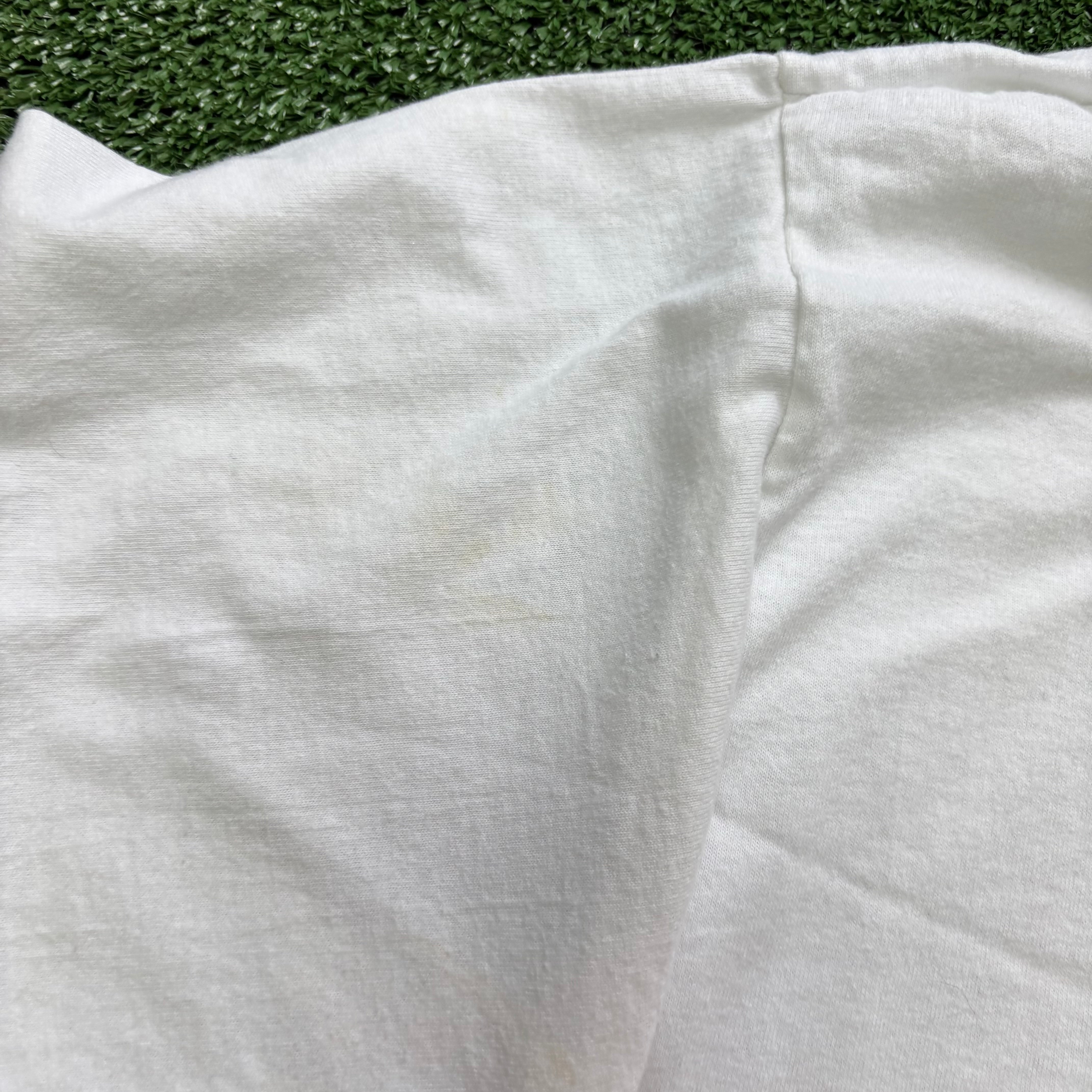 Vintage T Shirt Mens XXL White Single Stitch Graphic Print 90s USA