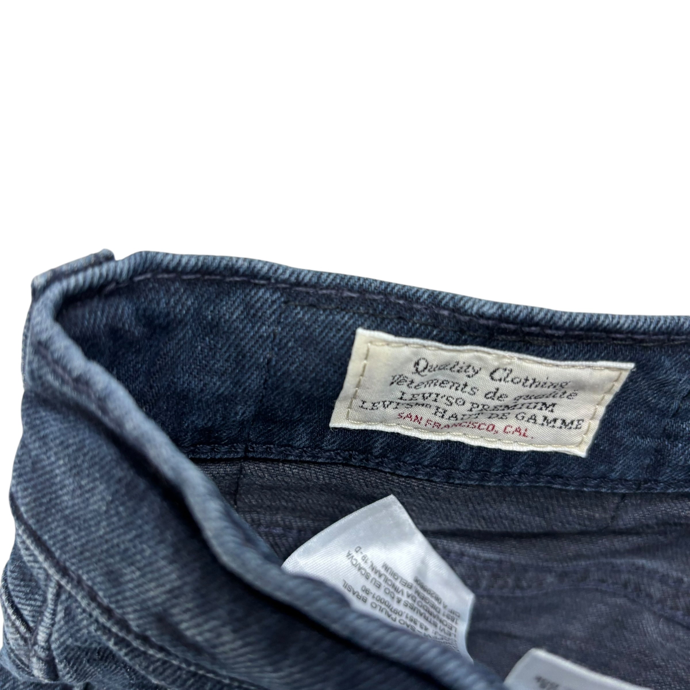 Levis 512 Jeans W30 L32 Mens Navy Blue Slim Taper Fit Stretch Premium Denim (E)