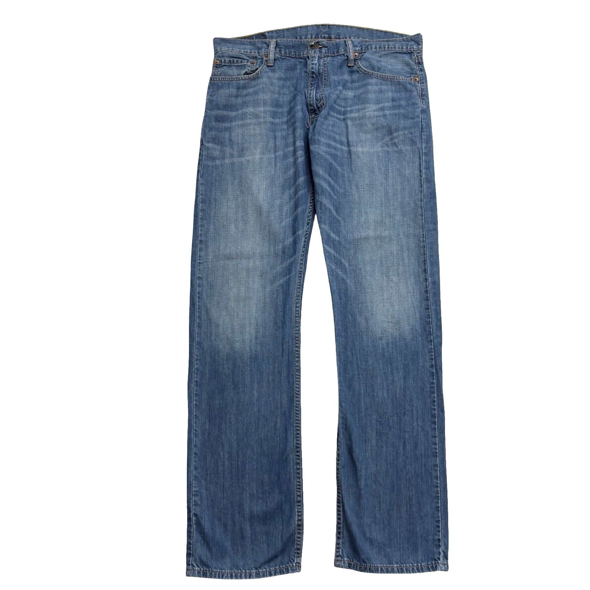 Levis 514 Jeans W36 L34 Mens Mid Blue Regular Straight Fit Denim