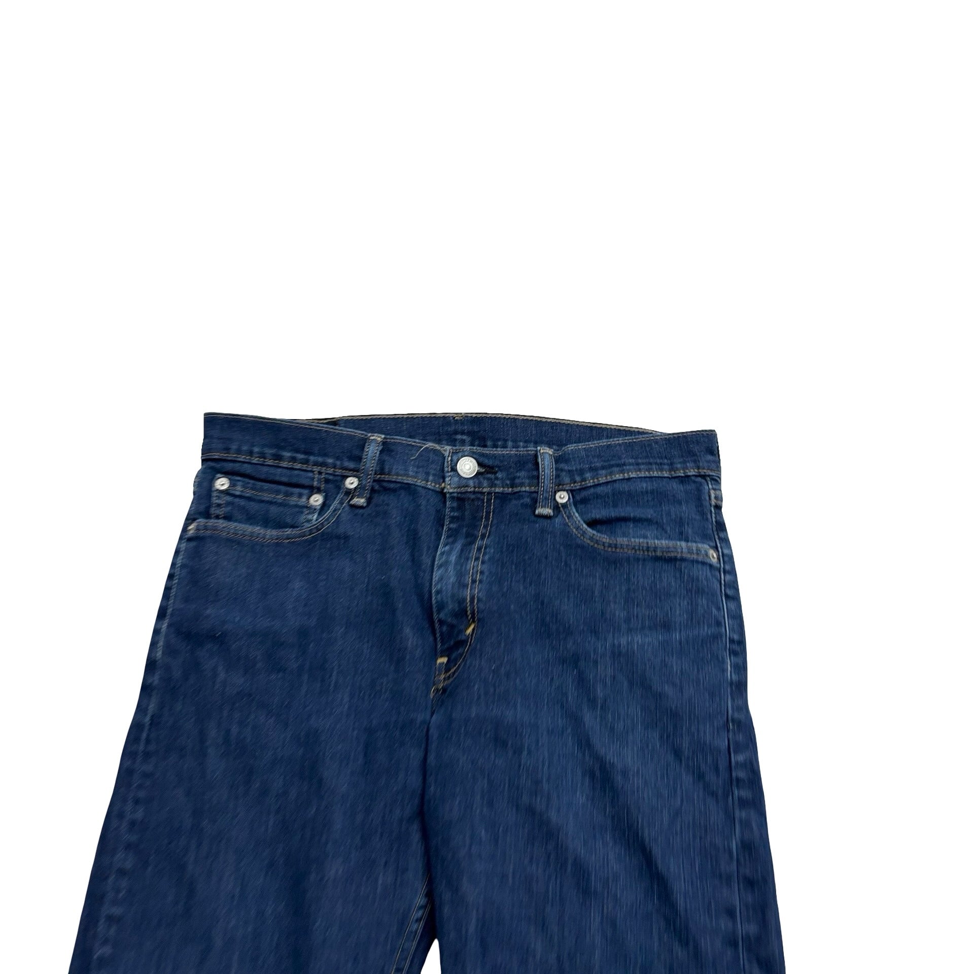 Levis 513 Jeans W32 L32 Mens Dark Blue Slim Straight Fit Stretch Denim (E)