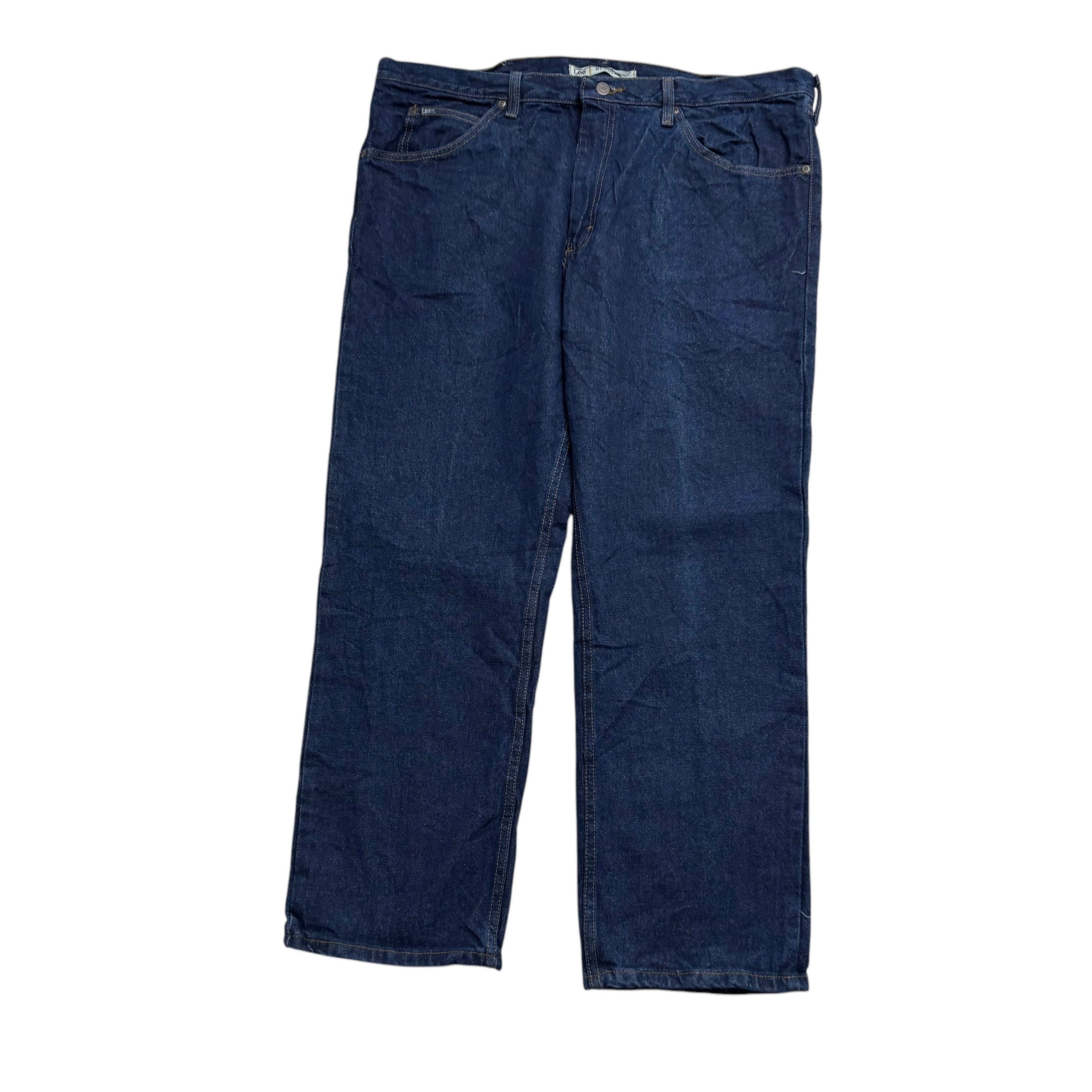 Lee Jeans W42 L29 Mens Dark Blue Regular Straight Fit Vintage Denim (E)
