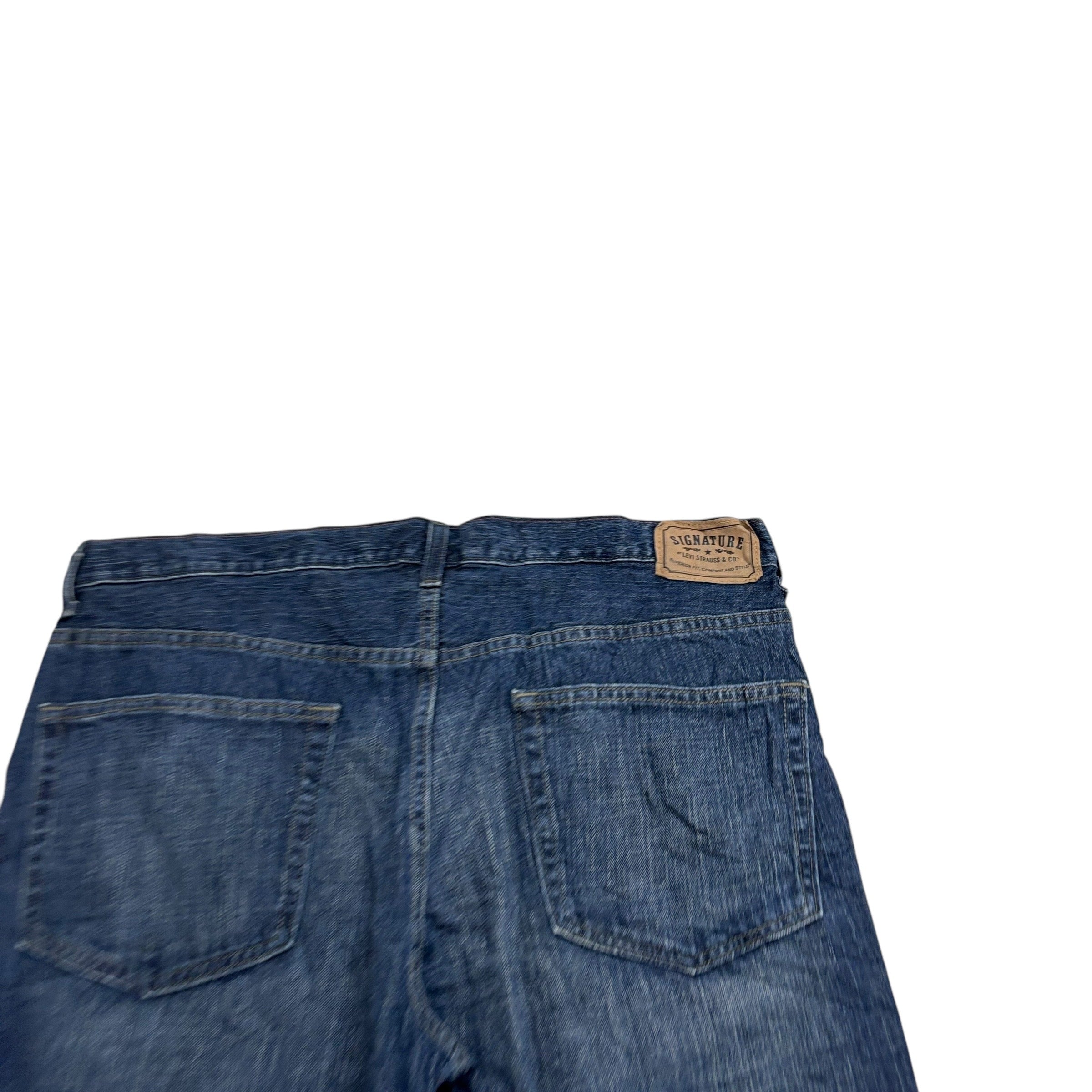 Levis Signature Jeans W38 L32 Mens Dark Blue Regular Straight Fit Vintage (E)