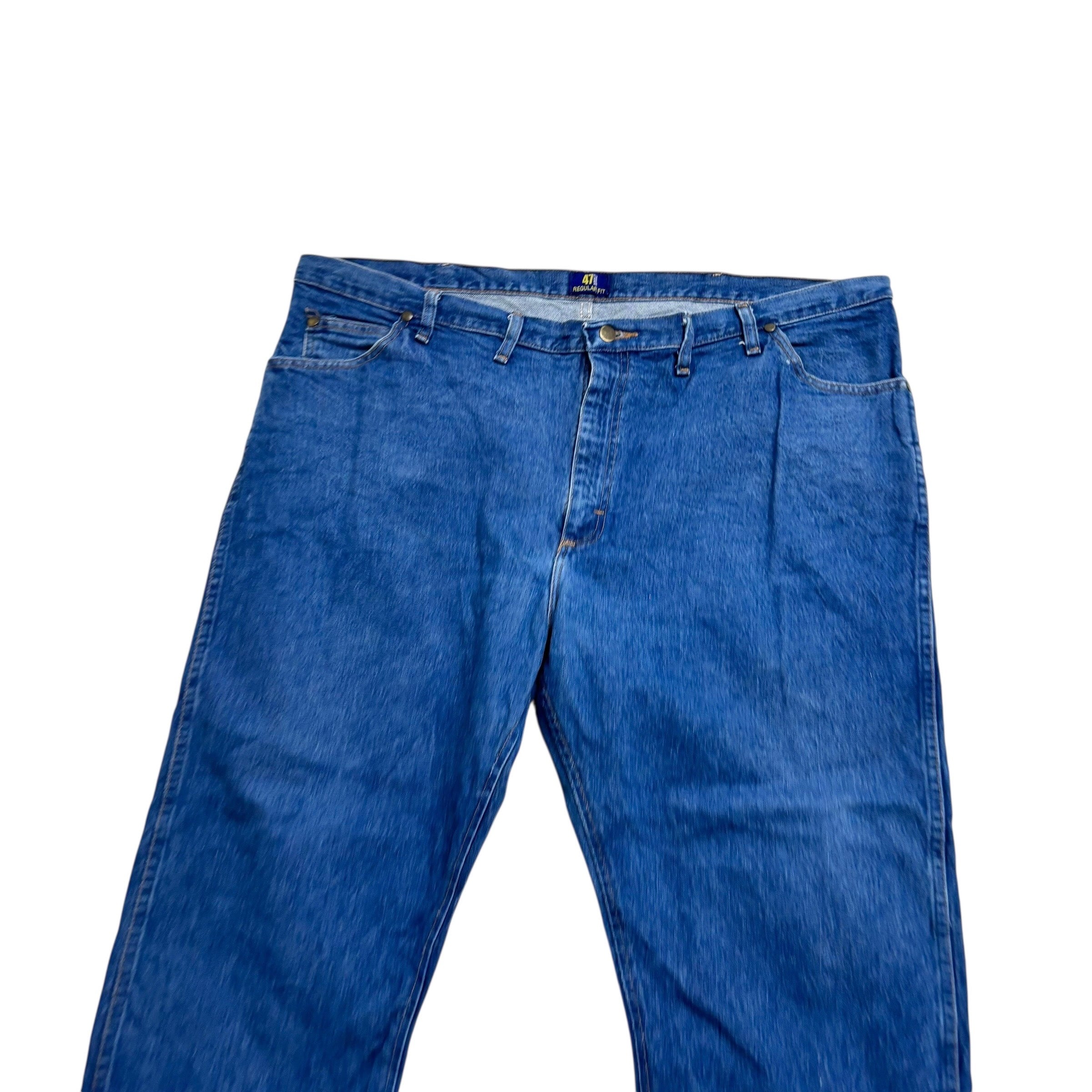 Wrangler Jeans Cowboy Cut W44 L30 Mens Mid Blue 47MWZ Original Fit Denim (E)