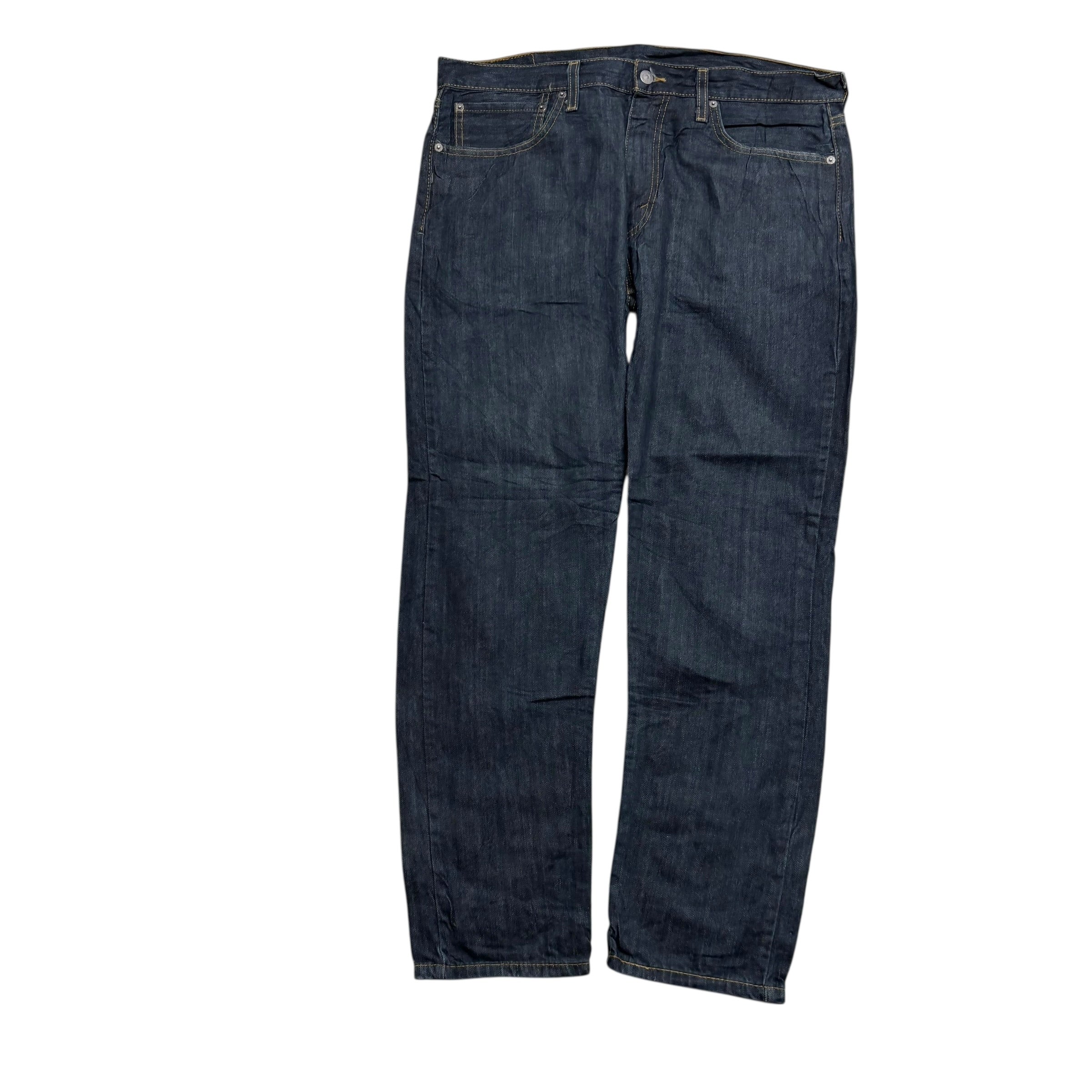 Levis 502 Jeans W38 L31 Mens Dark Blue Regular Tapered Fit Stretch Denim (E)