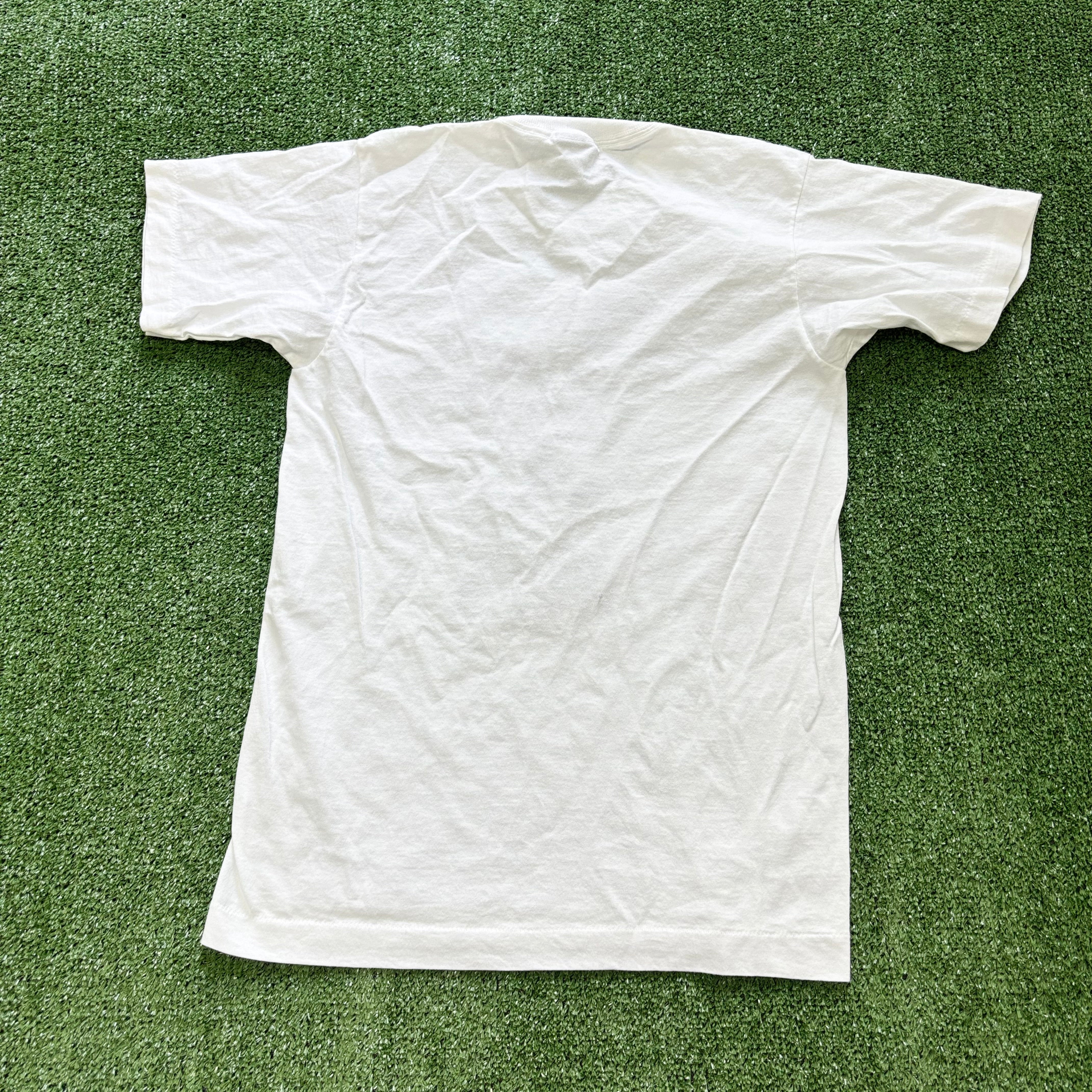 Vintage T Shirt Mens XS White Single Stitch Graphic Print 90s USA (E)