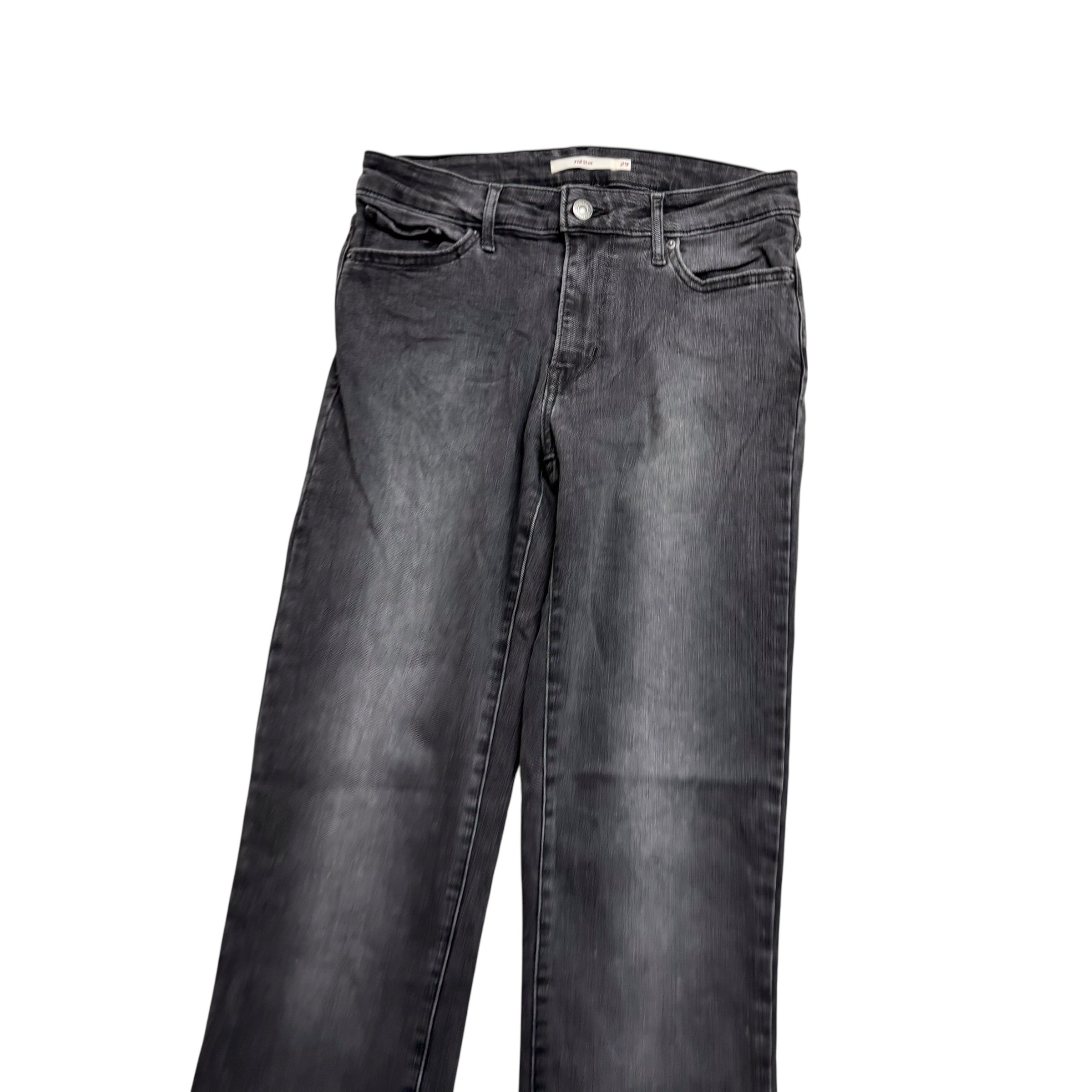 Levis 712 Jeans W28 L32 Womens Slim Fit Grey Stretch Denim (E)