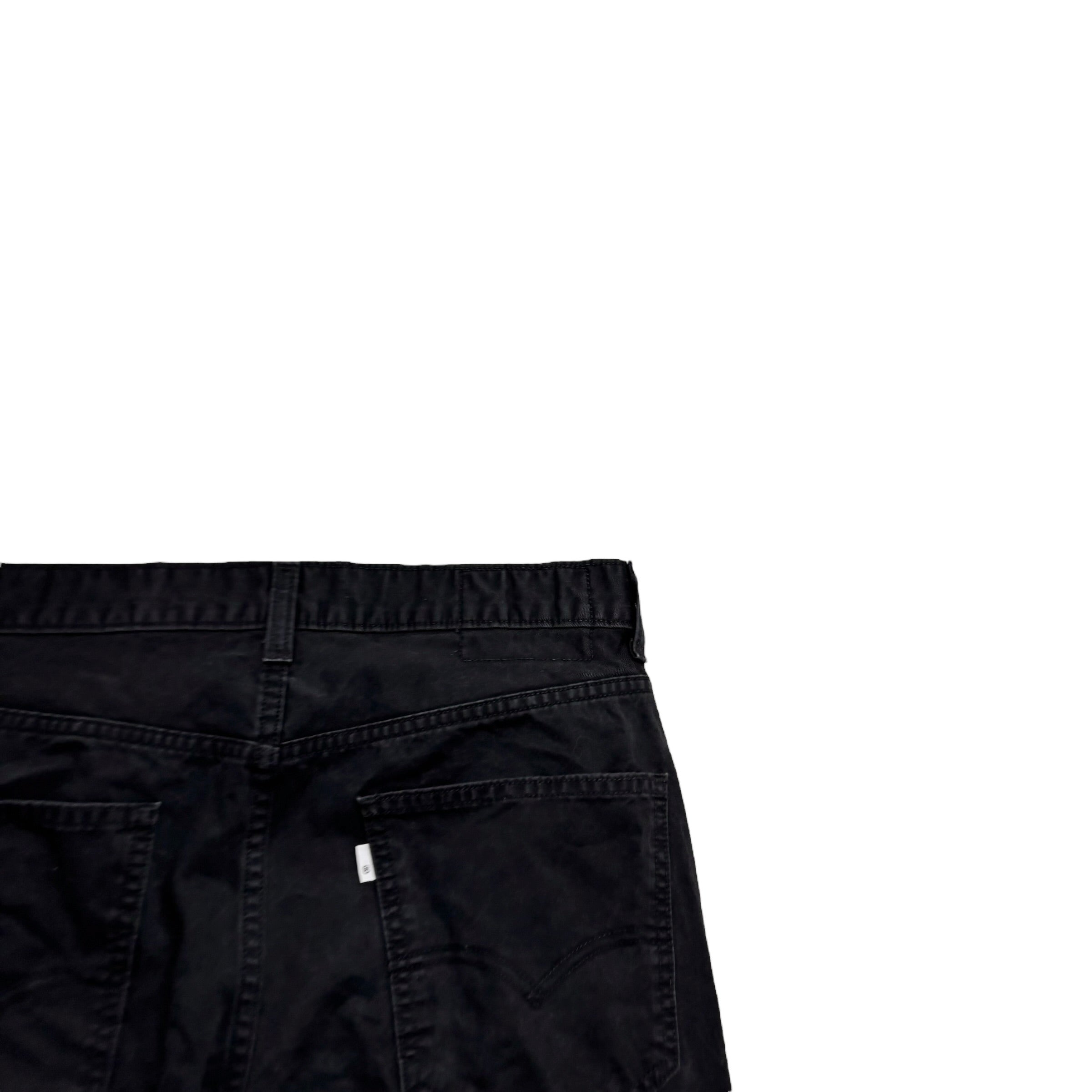 Levis Chino Trousers W32 L30 Mens Black Regular Tapered Fit Pants (E)