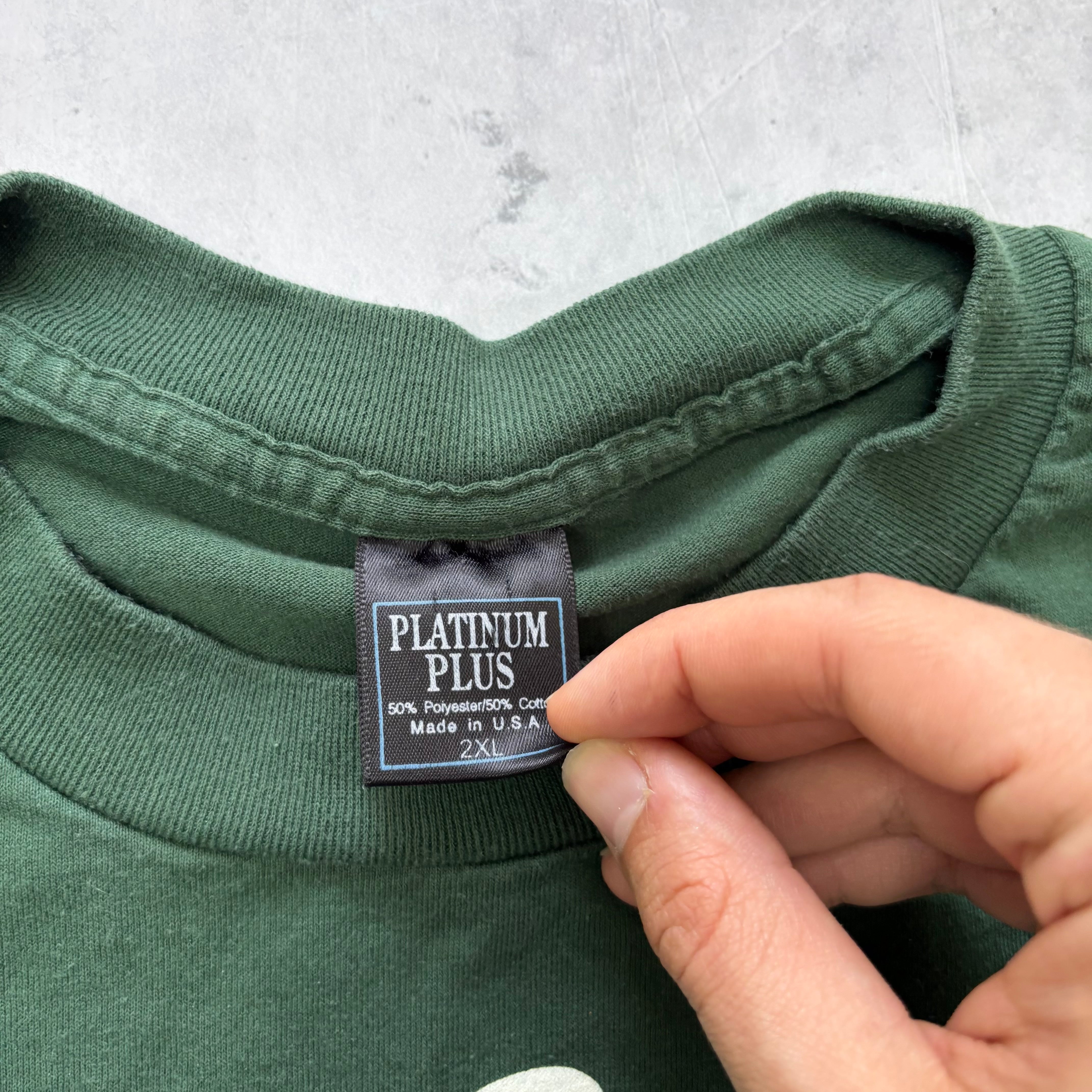 Vintage T Shirt Mens XL Green Single Stitch Graphic Print 90s USA (E)