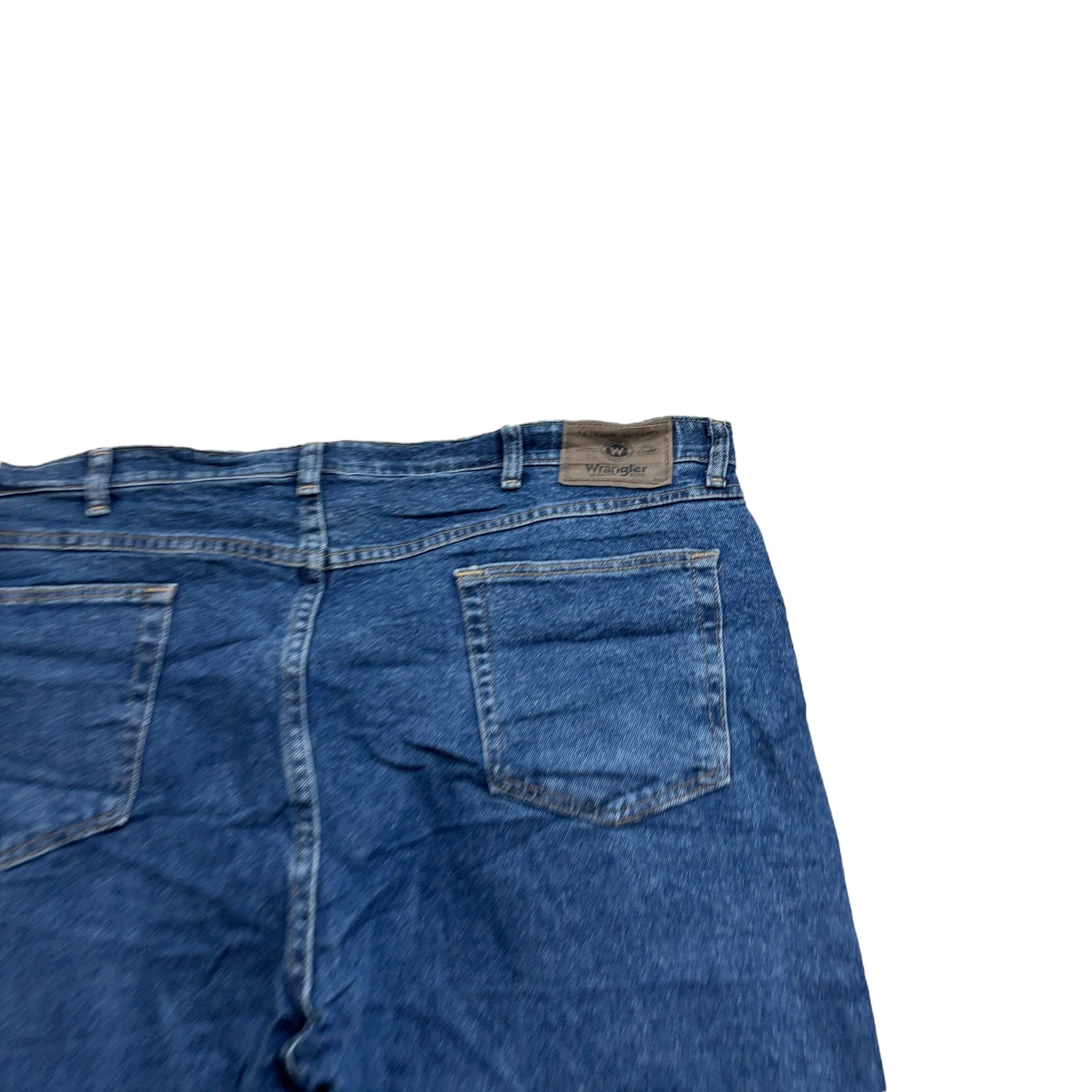 Wrangler Jeans W42 L30 Mens Mid Blue Regular Straight Fit Stretch Denim