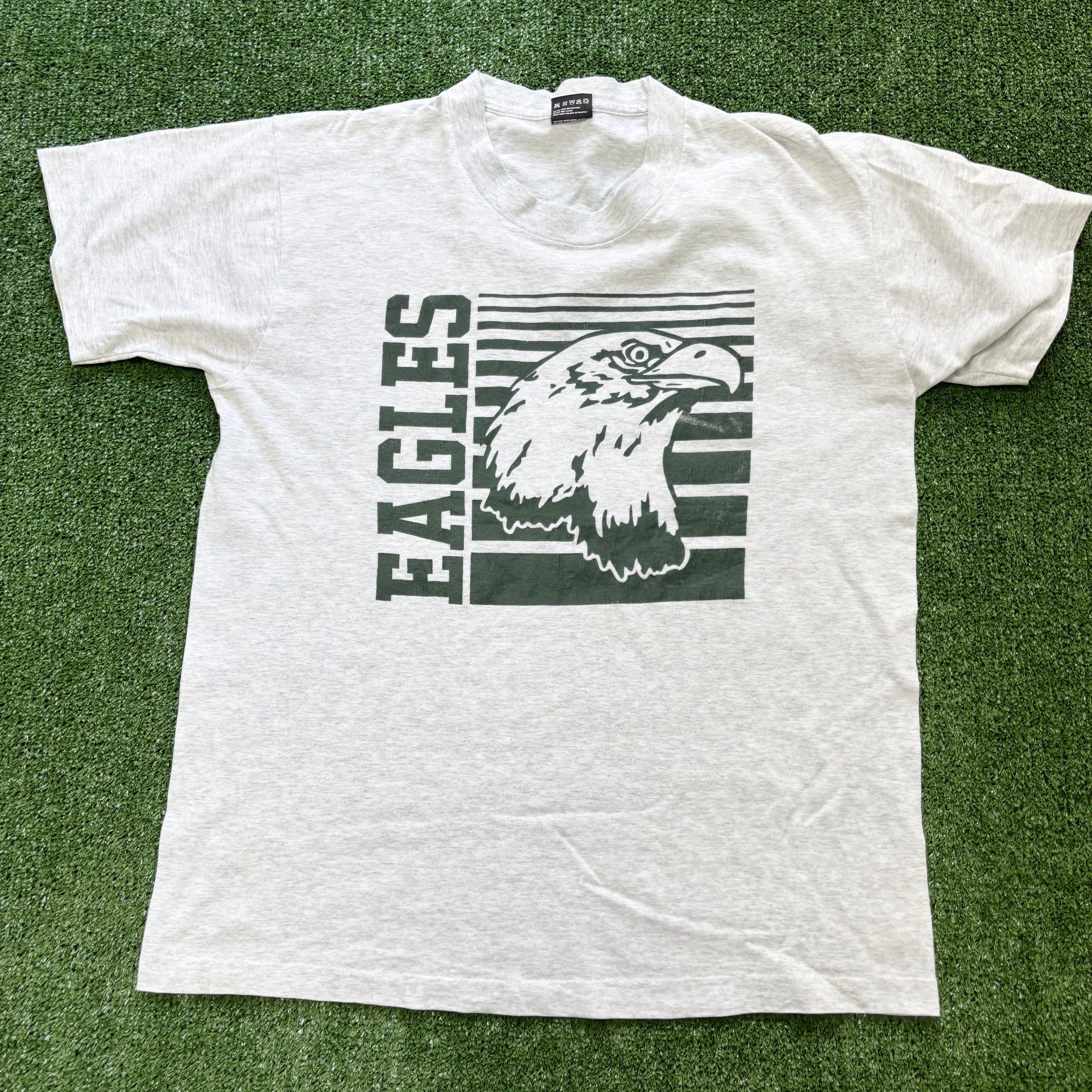 Vintage T Shirt Mens Medium Grey Single Stitch Graphic Print 90s USA (E)