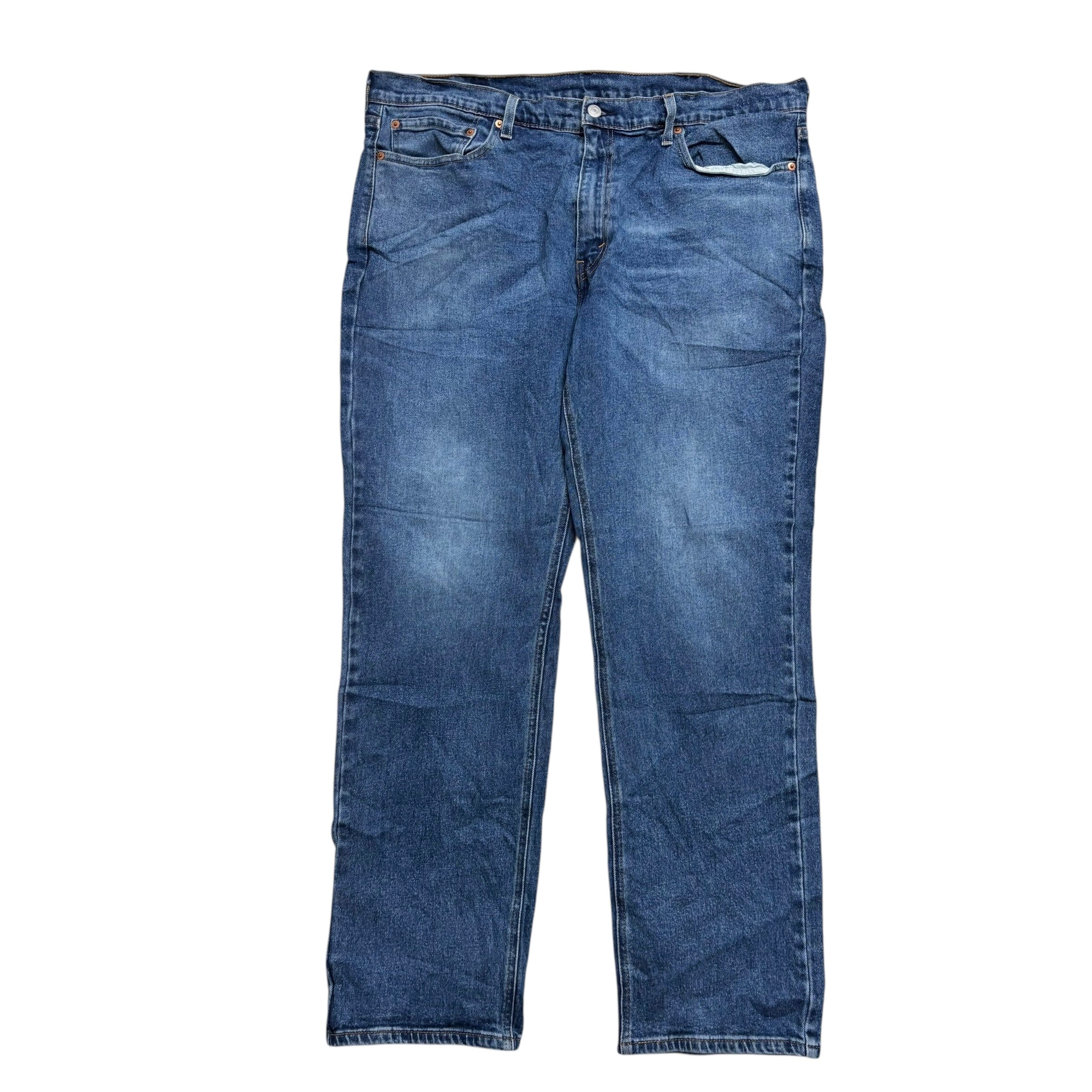 Levis 541 Jeans W39 L32 Mens Mid Blue Athletic Tapered Fit Stretch Denim (E)