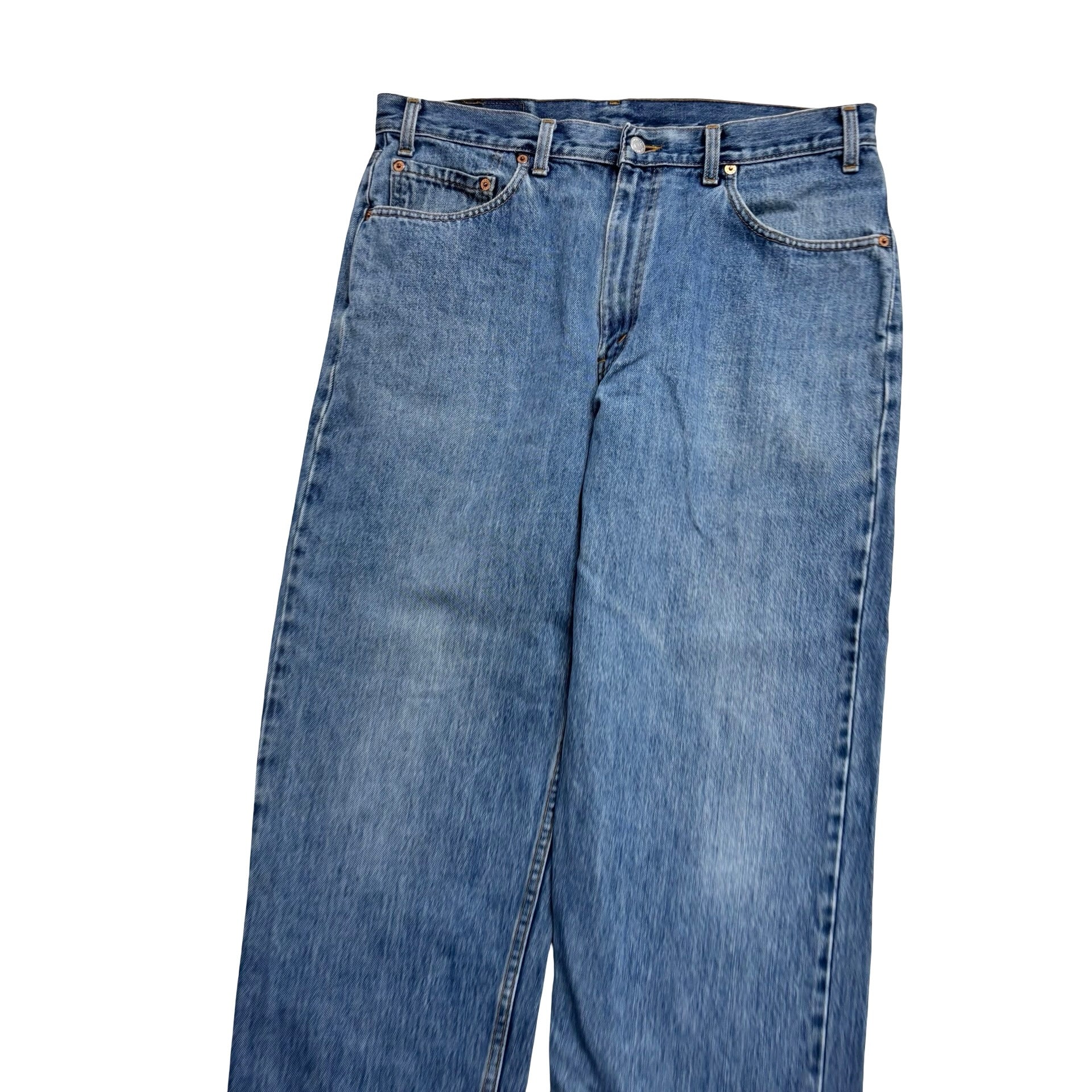 Levis 550 Jeans W34 L30 Mens Mid Blue Relaxed Straight Fit Vintage Denim