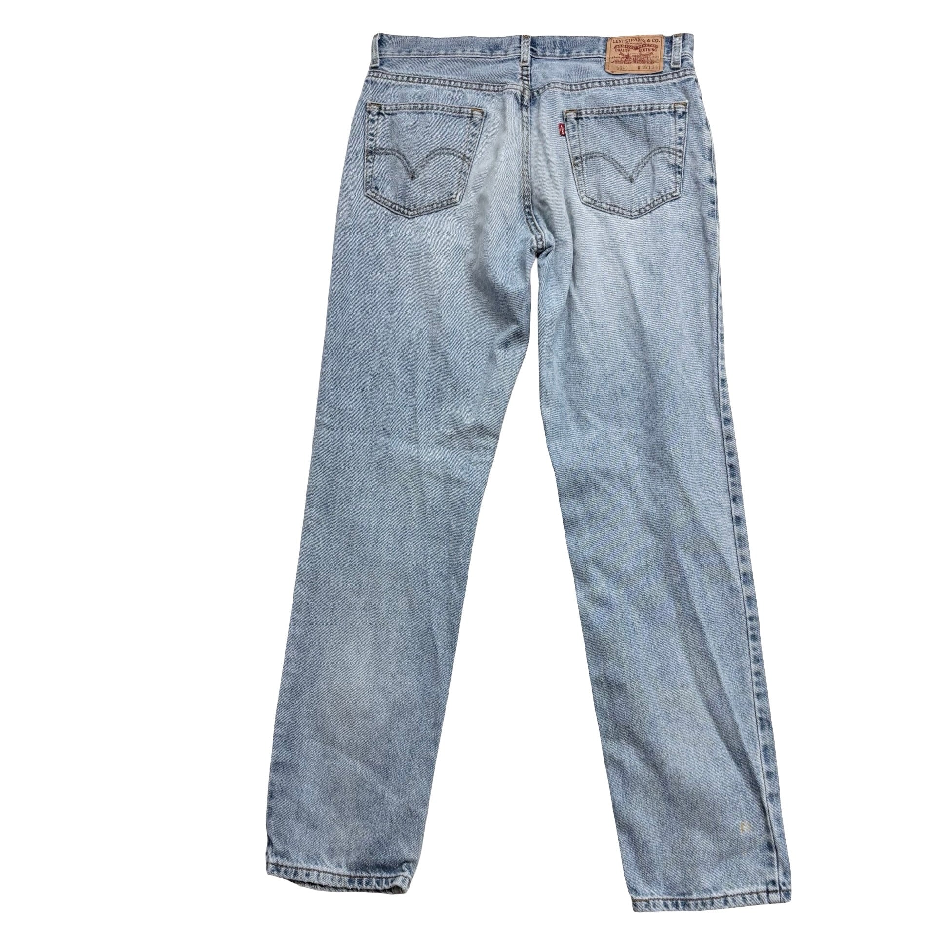Levis 512 Jeans W34 L34 Mens Light Blue Slim Tapered Fit Vintage Denim (F)
