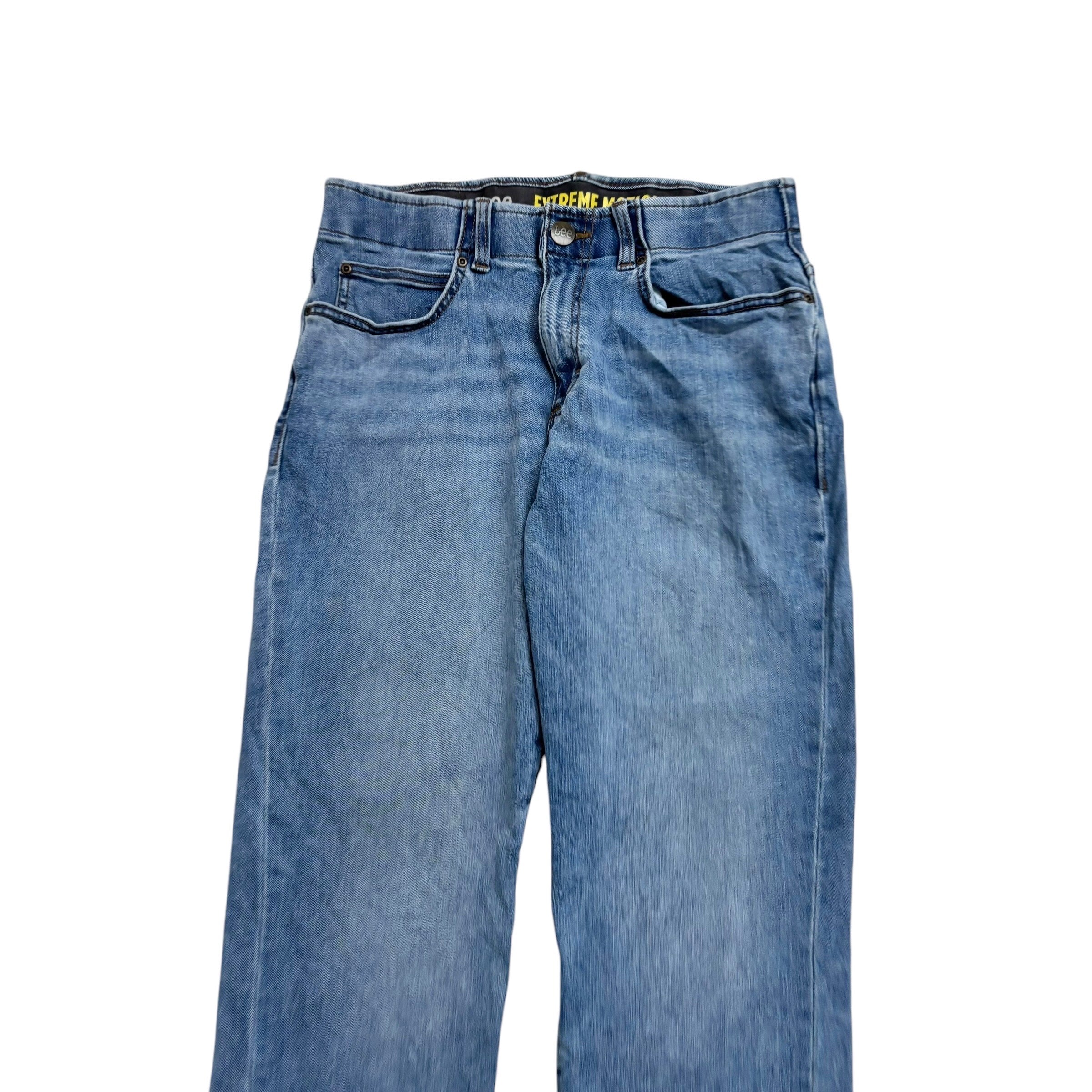 Lee Jeans W32 L30 Mens Light Blue Regular Tapered Fit Stretch Denim (E)