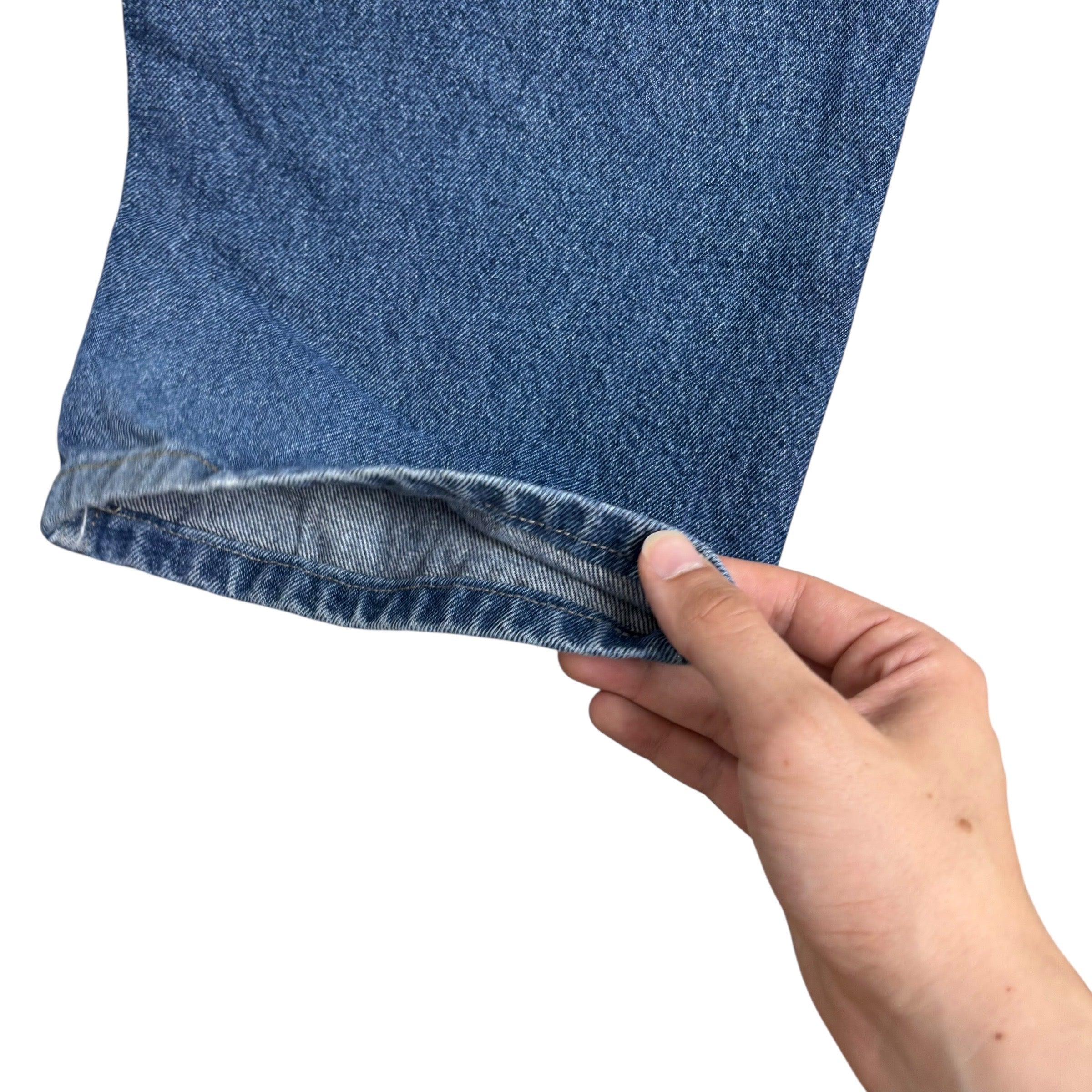 Wrangler Jeans W44 L29 Mens Mid Blue Relaxed Straight Fit Denim