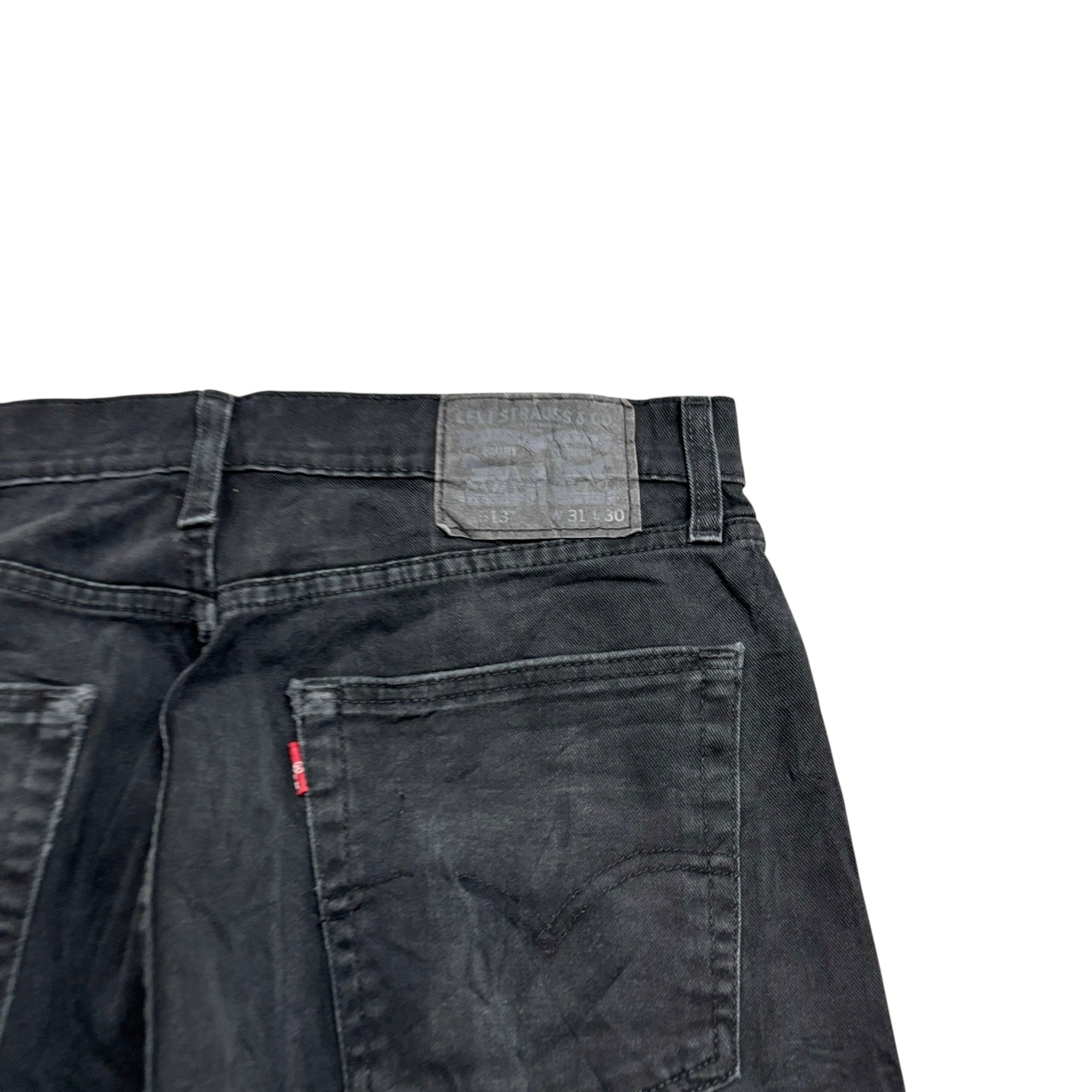 Levis 513 Jeans W31 L30 Mens Black Slim Straight Fit Stretch Denim