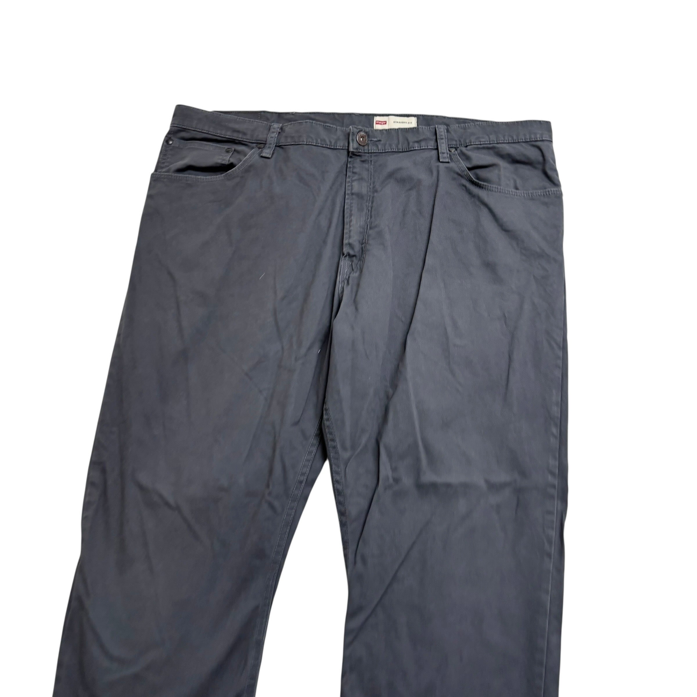 Wrangler Trousers W42 L30 Mens Grey Regular Straight Fit Stretch Pants (E)