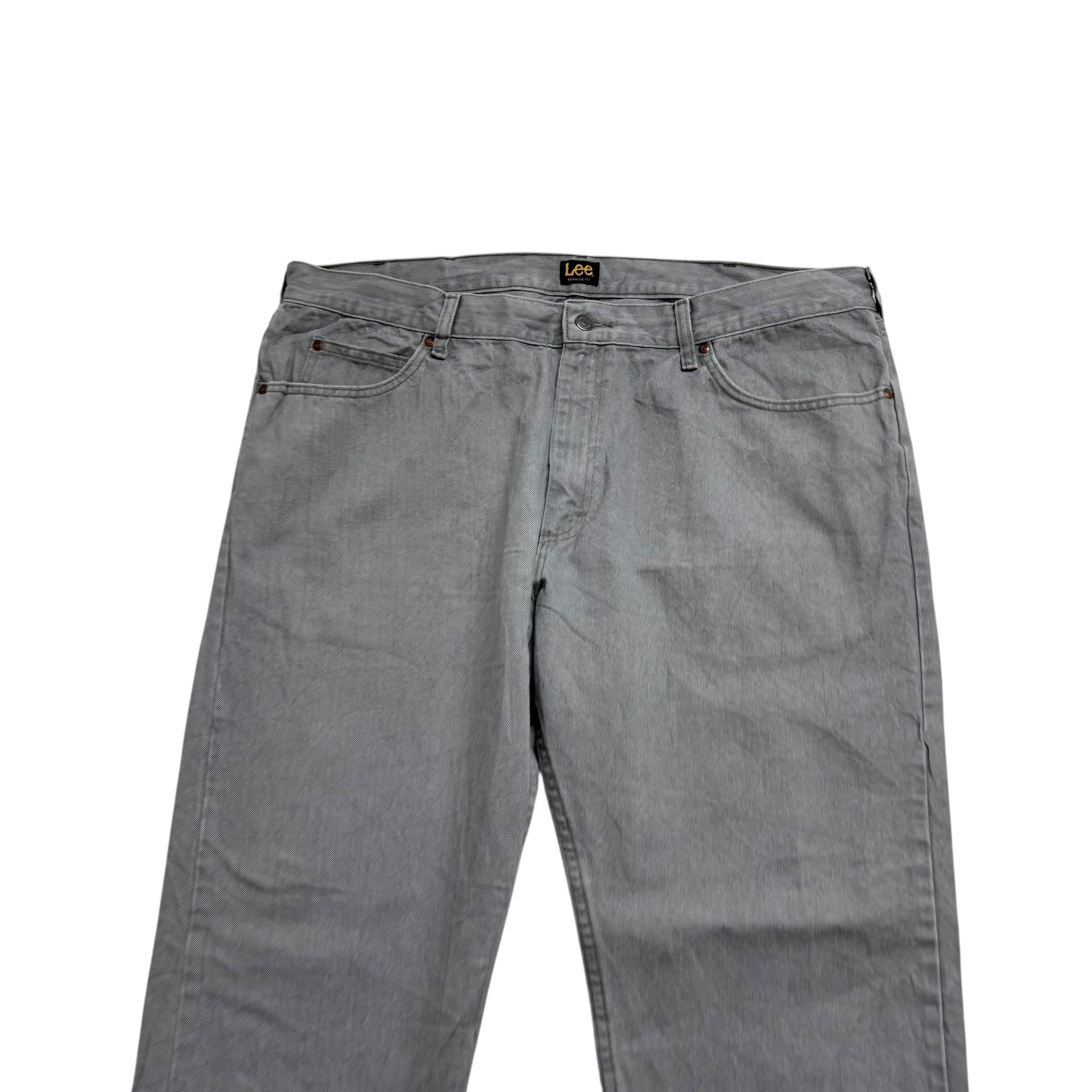 Lee Jeans W42 L30 Mens Grey Regular Straight Fit Denim (E)