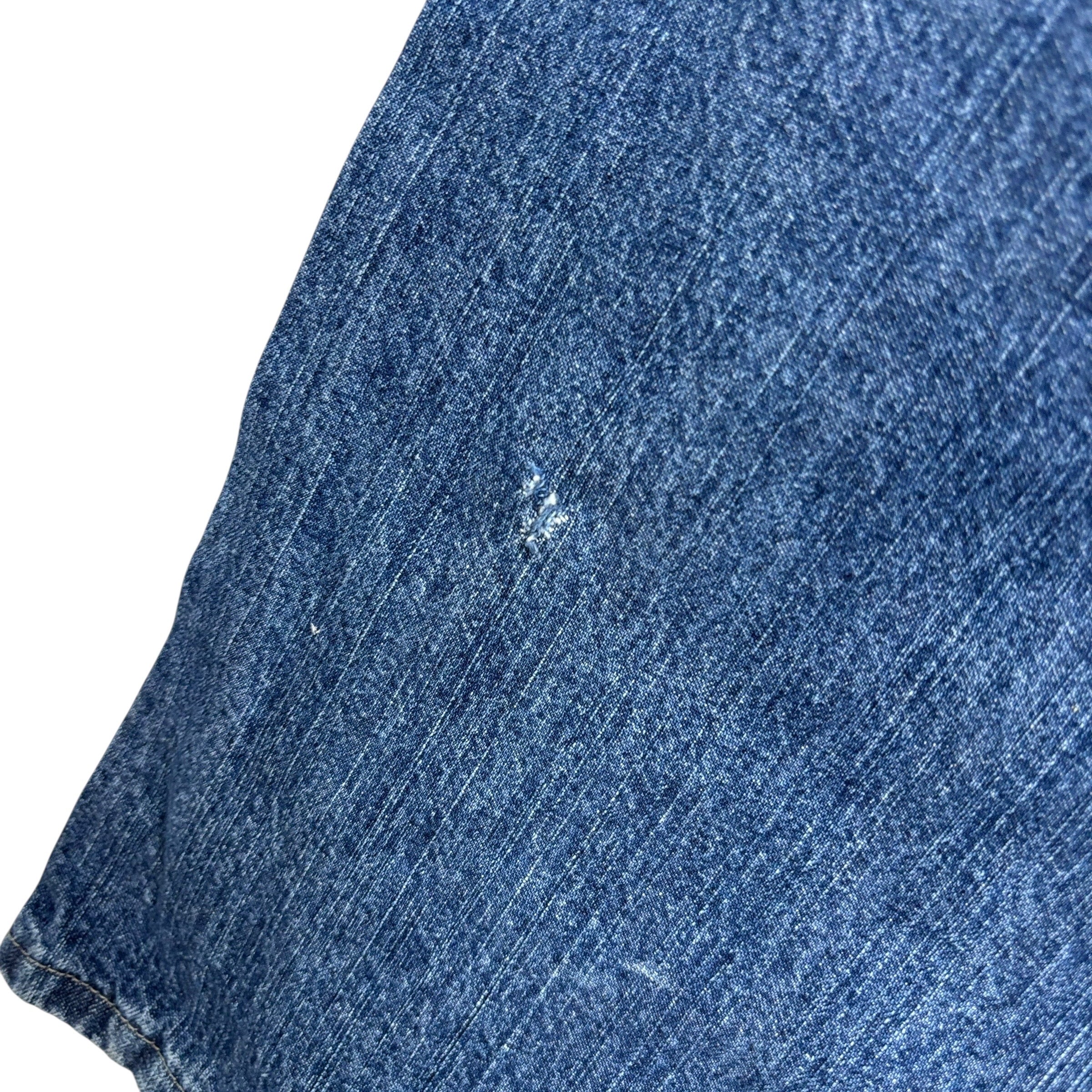 Wrangler Carpenter Jeans W50 L29 Mens Mid Blue Relaxed Straight Fit Denim