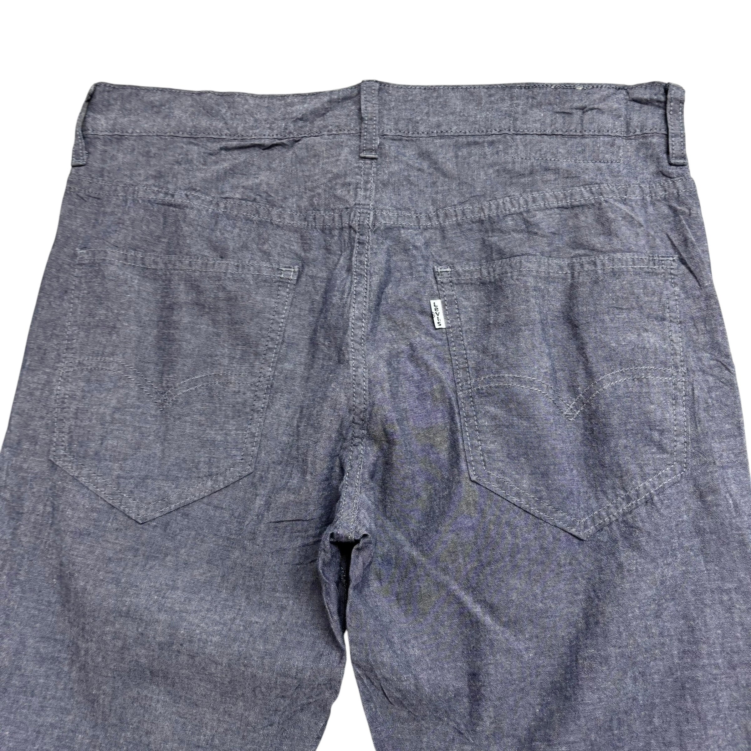 Levis Trousers W32 L30 Mens Grey Regular Tapered Fit Cotton Pants (E)