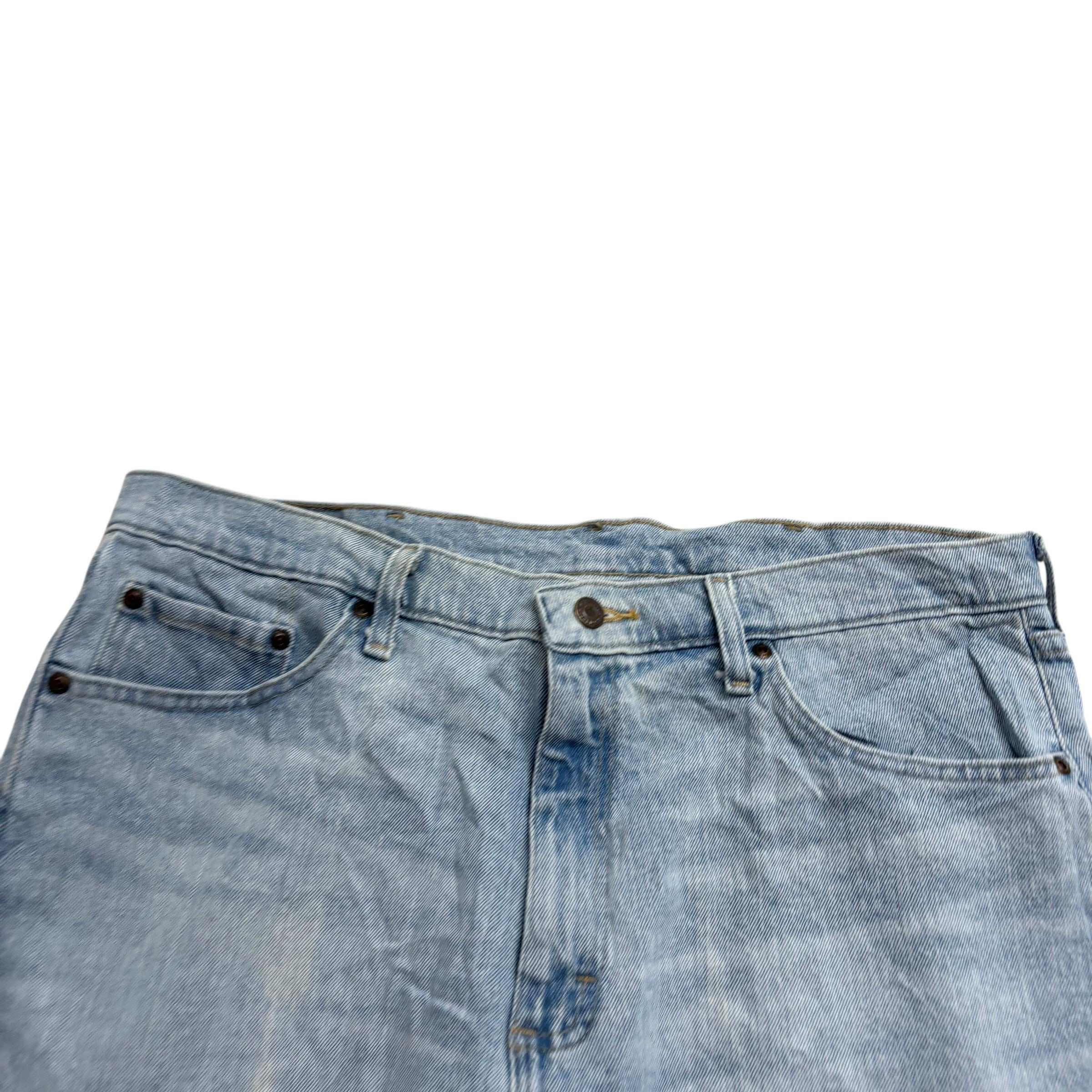 Wrangler Baggy Jorts W36 Mens Denim Shorts Light Blue Relaxed Fit Stretch