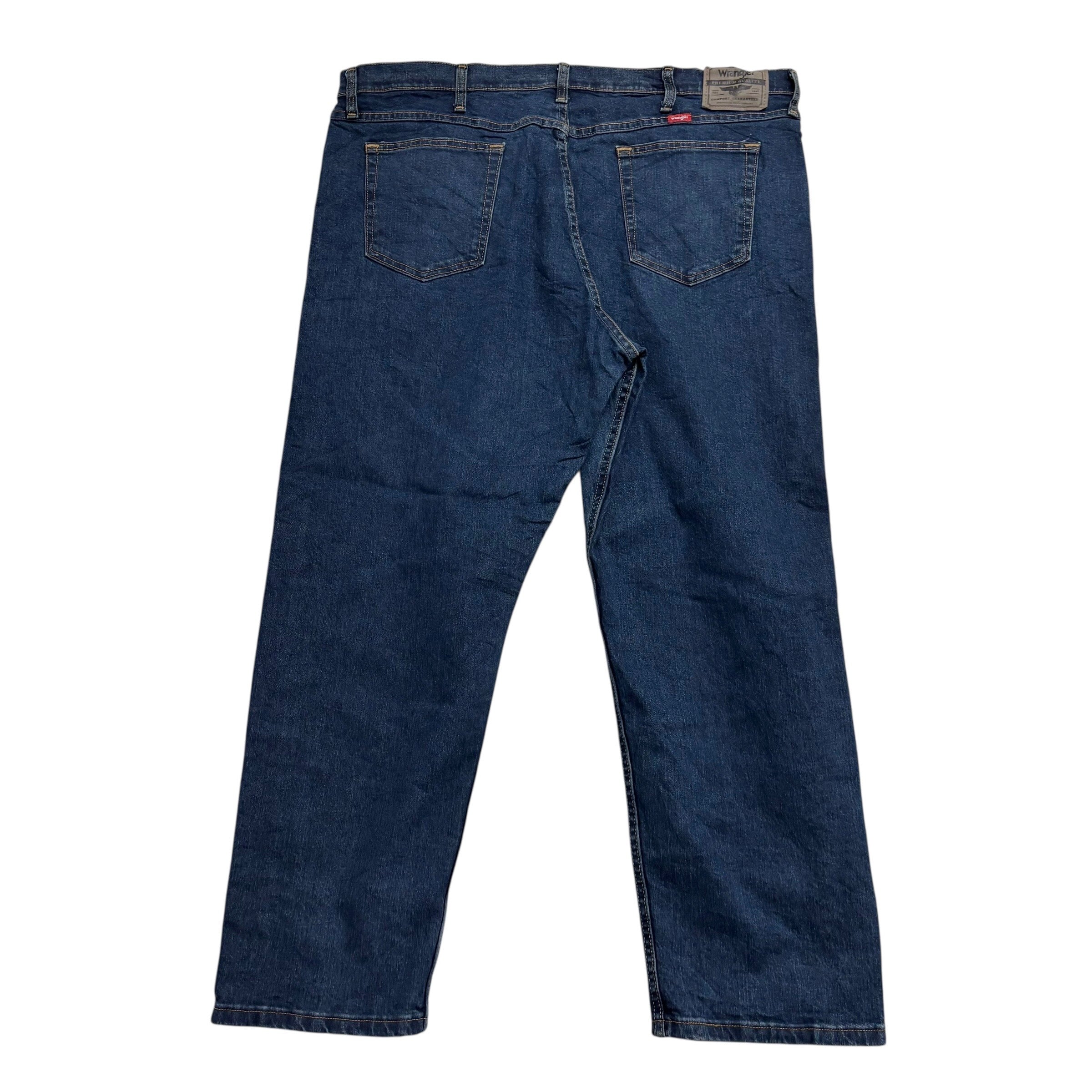 Wrangler Jeans W40 L30 Mens Dark Blue Relaxed Straight Fit Stretch Denim (E)