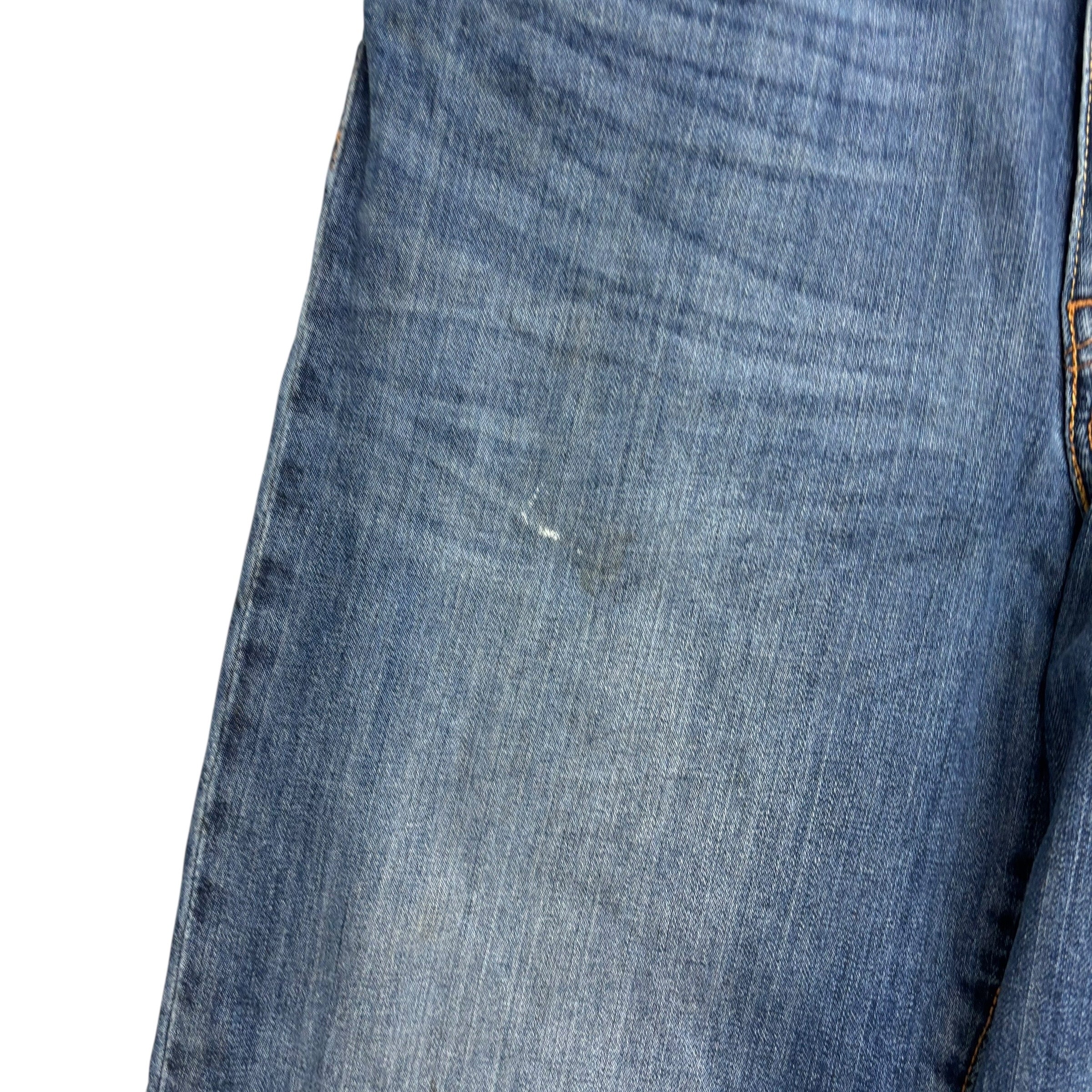 Levis 751 Jeans W34 L32 Mens Mid Blue Regular Straight Fit Stretch Denim (F)