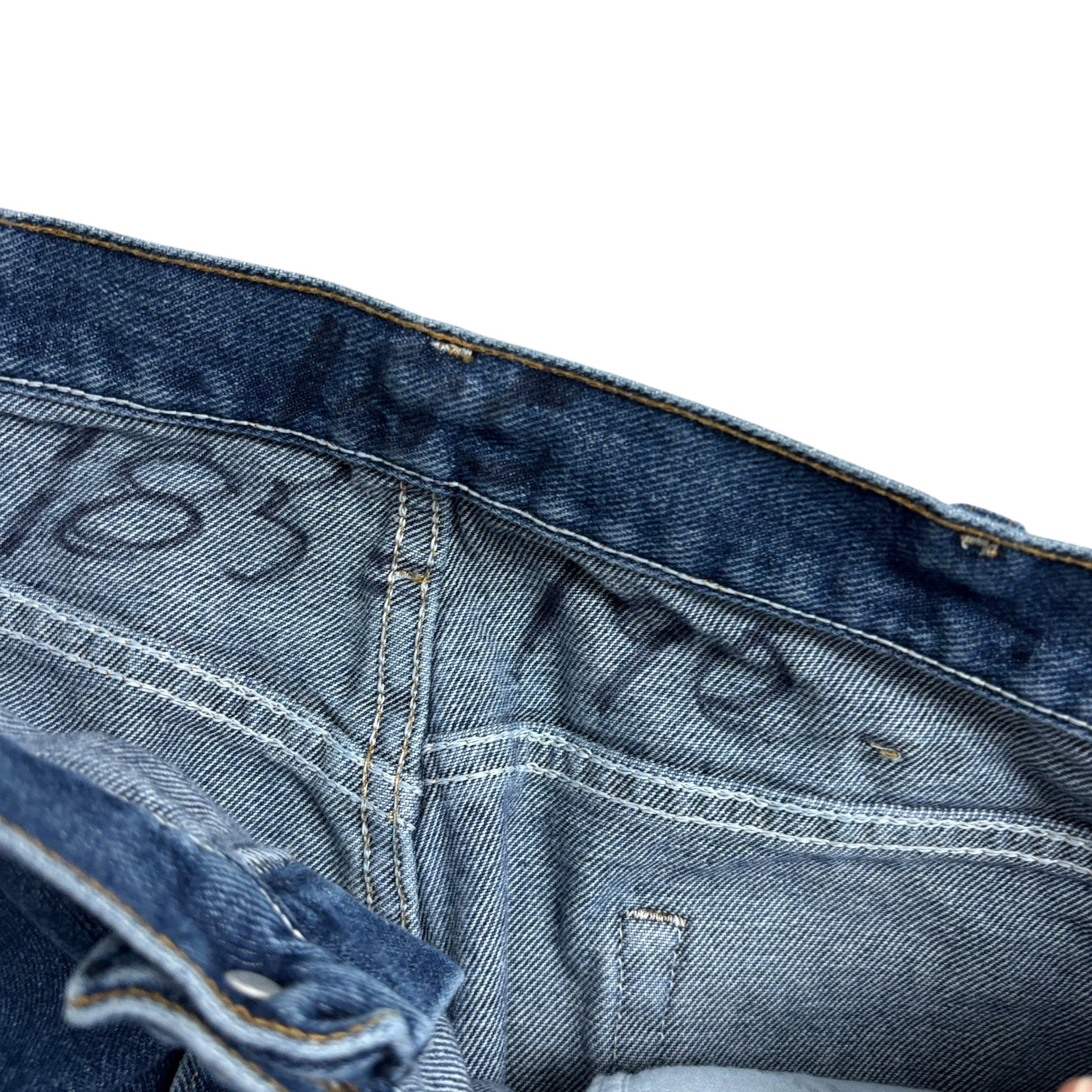 Wrangler Jeans W36 L29 Mens Mid Blue Relaxed Straight Fit Vintage Denim