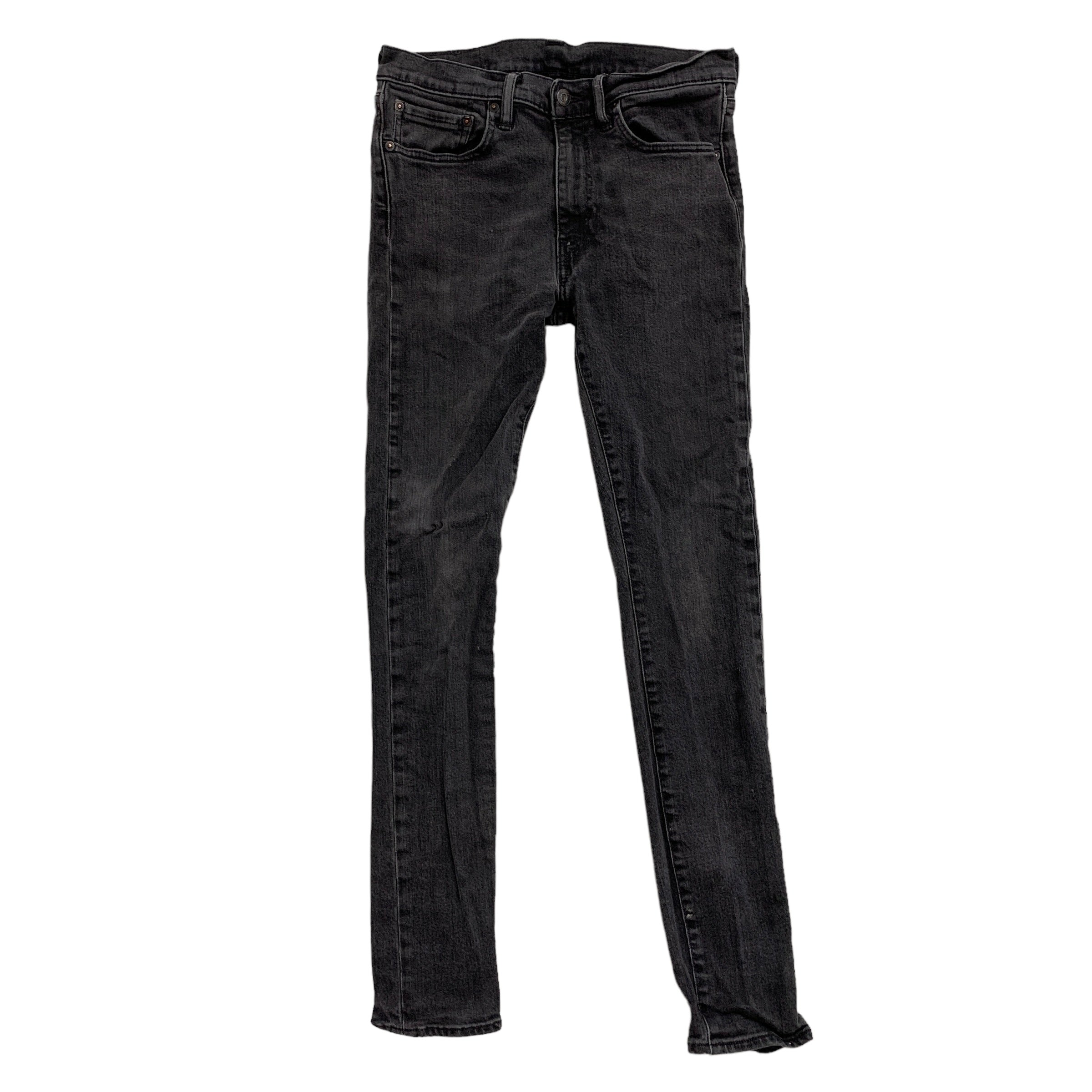 Levis 519 Jeans W30 L32 Mens Black Super Skinny Stretch Denim