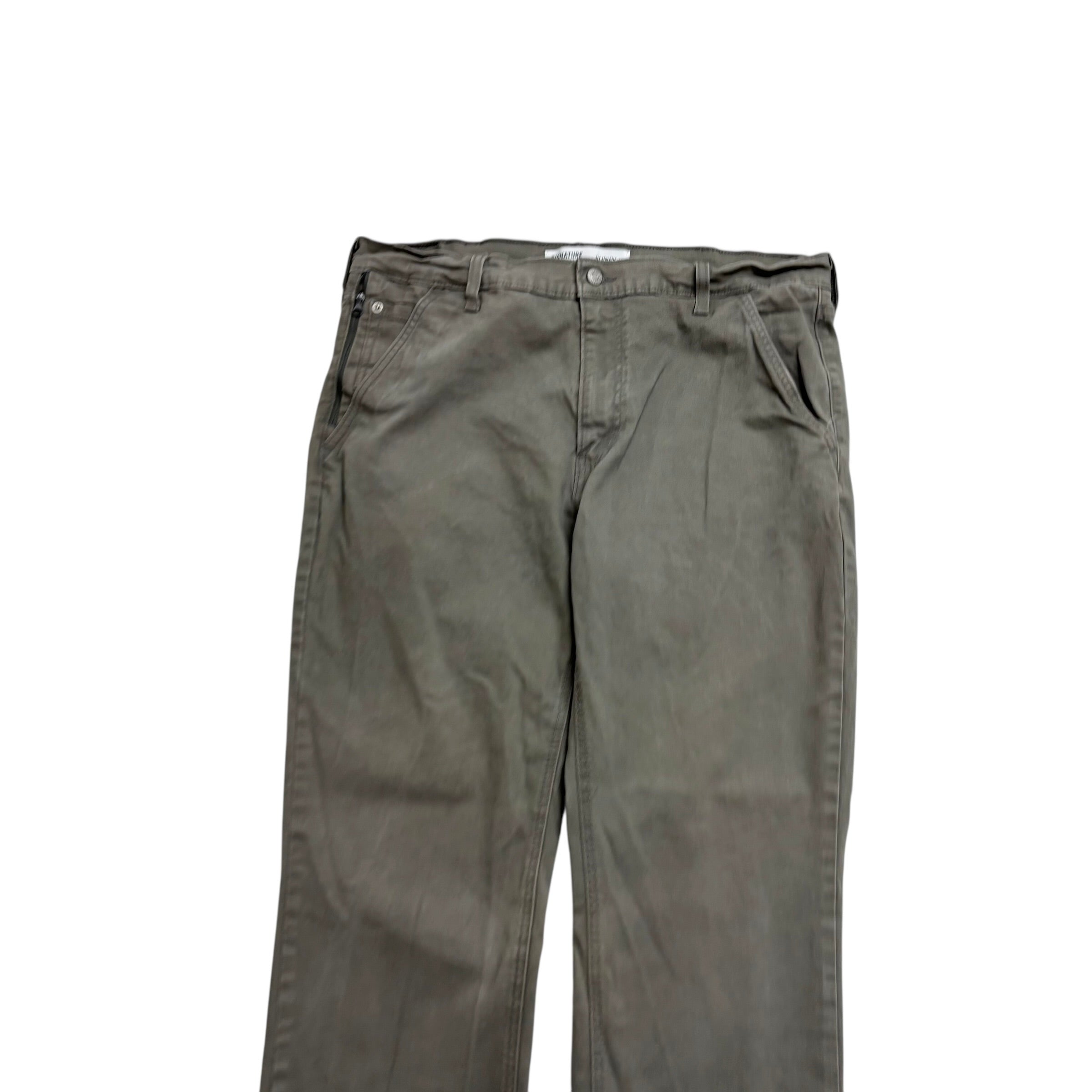 Levis Signature Trousers W36 L29 Mens Green Athletic Straight Fit Pants (E)