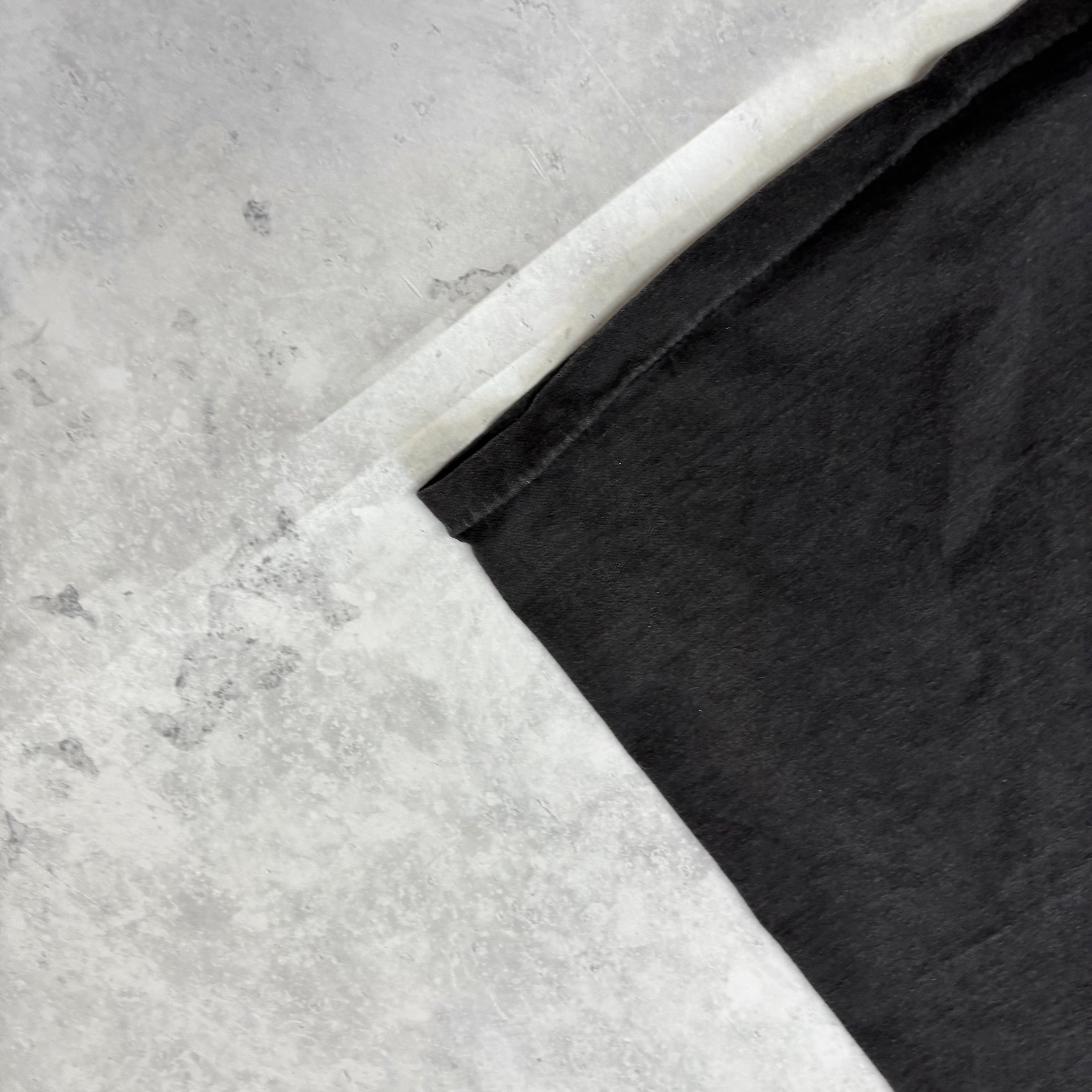 Vintage T Shirt Mens Medium Black Single Stitch Graphic Print 90s Fish (E)