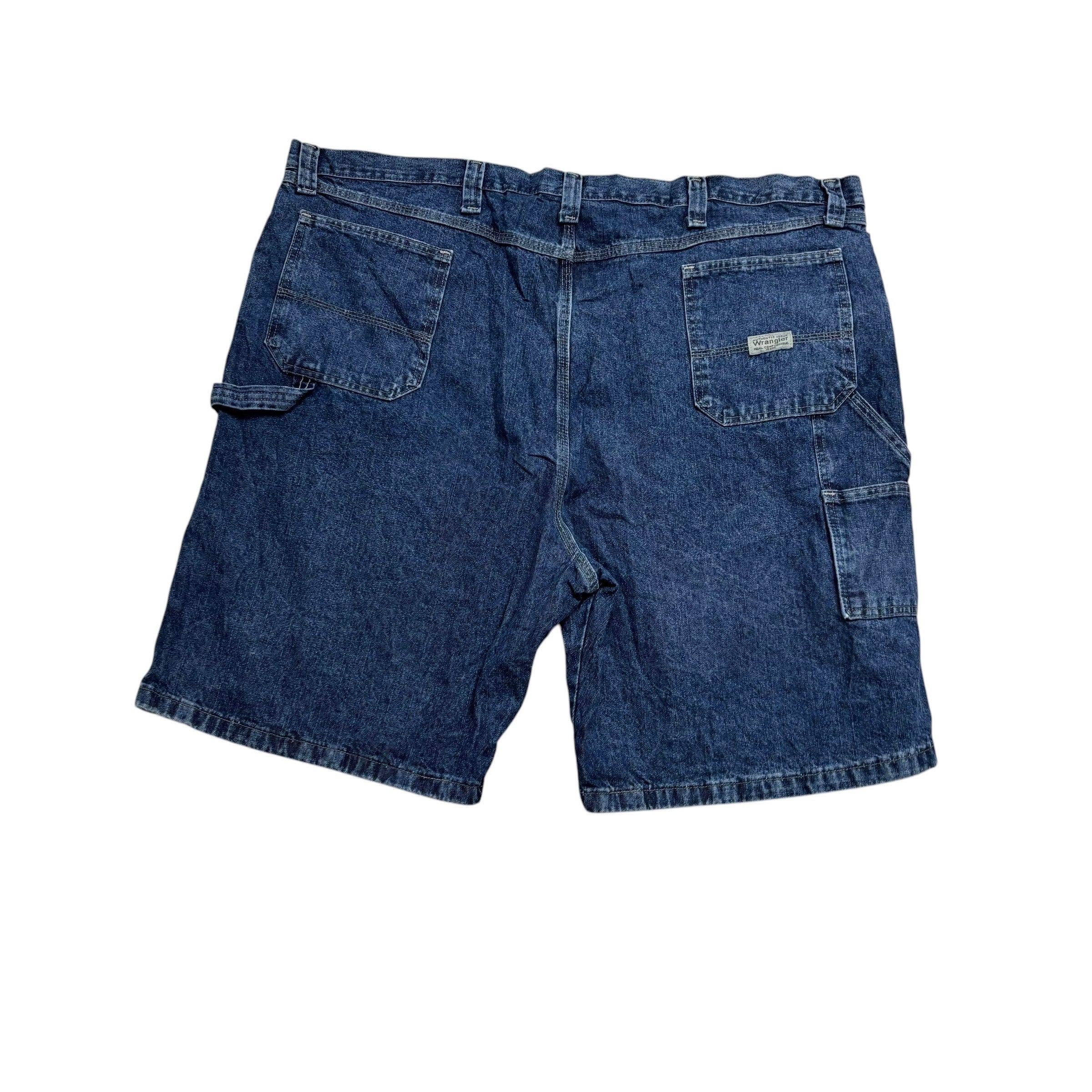 Wrangler Jorts W48 Mens Mid Blue Denim Shorts Baggy Relaxed Carpenter (E)