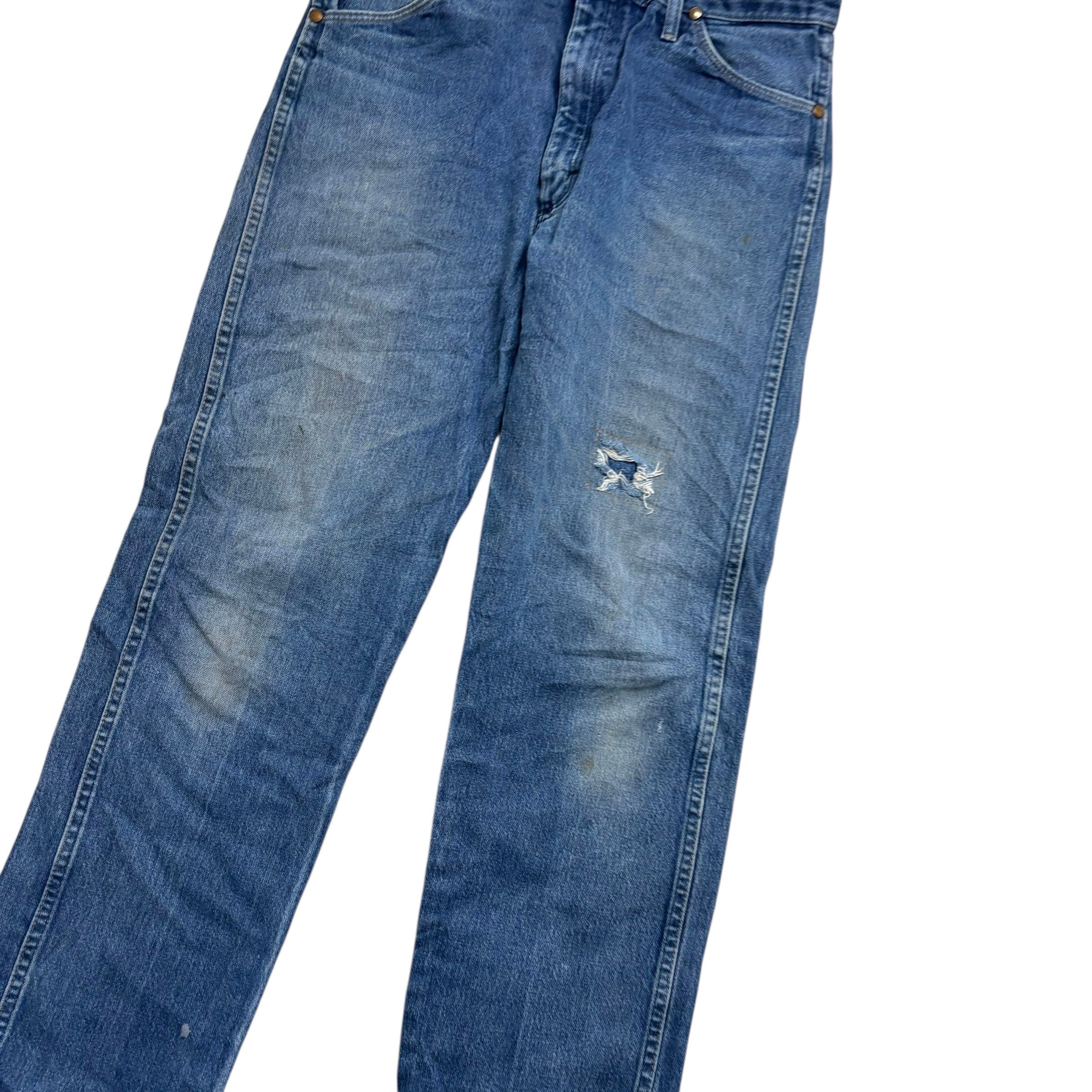 Wrangler Jeans Cowboy Cut W34 L35 Mens Mid Blue 13MWZ Original Fit Denim (F)