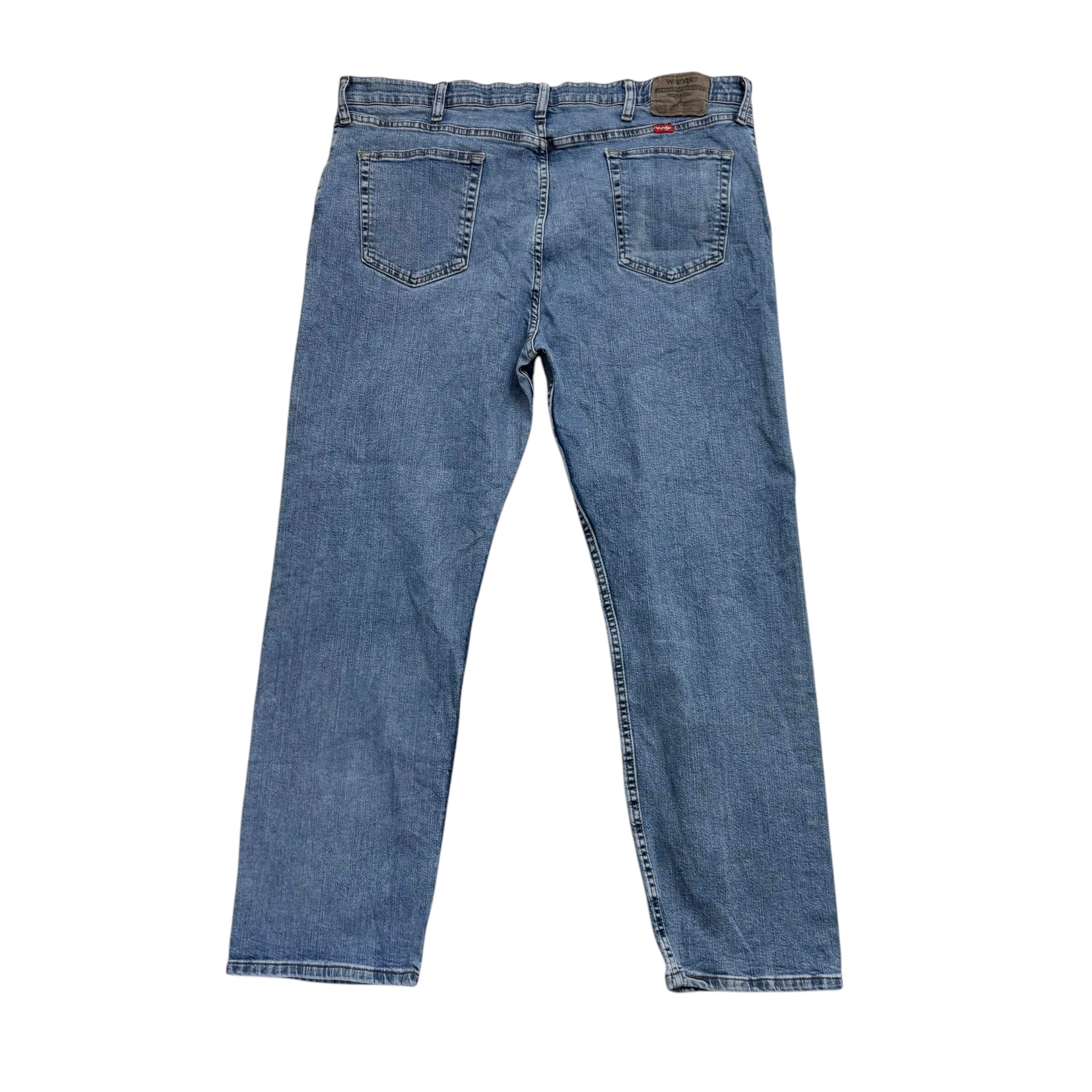 Wrangler Jeans W40 L30 Mens Light Blue Regular Straight Fit Stretch Denim (E)