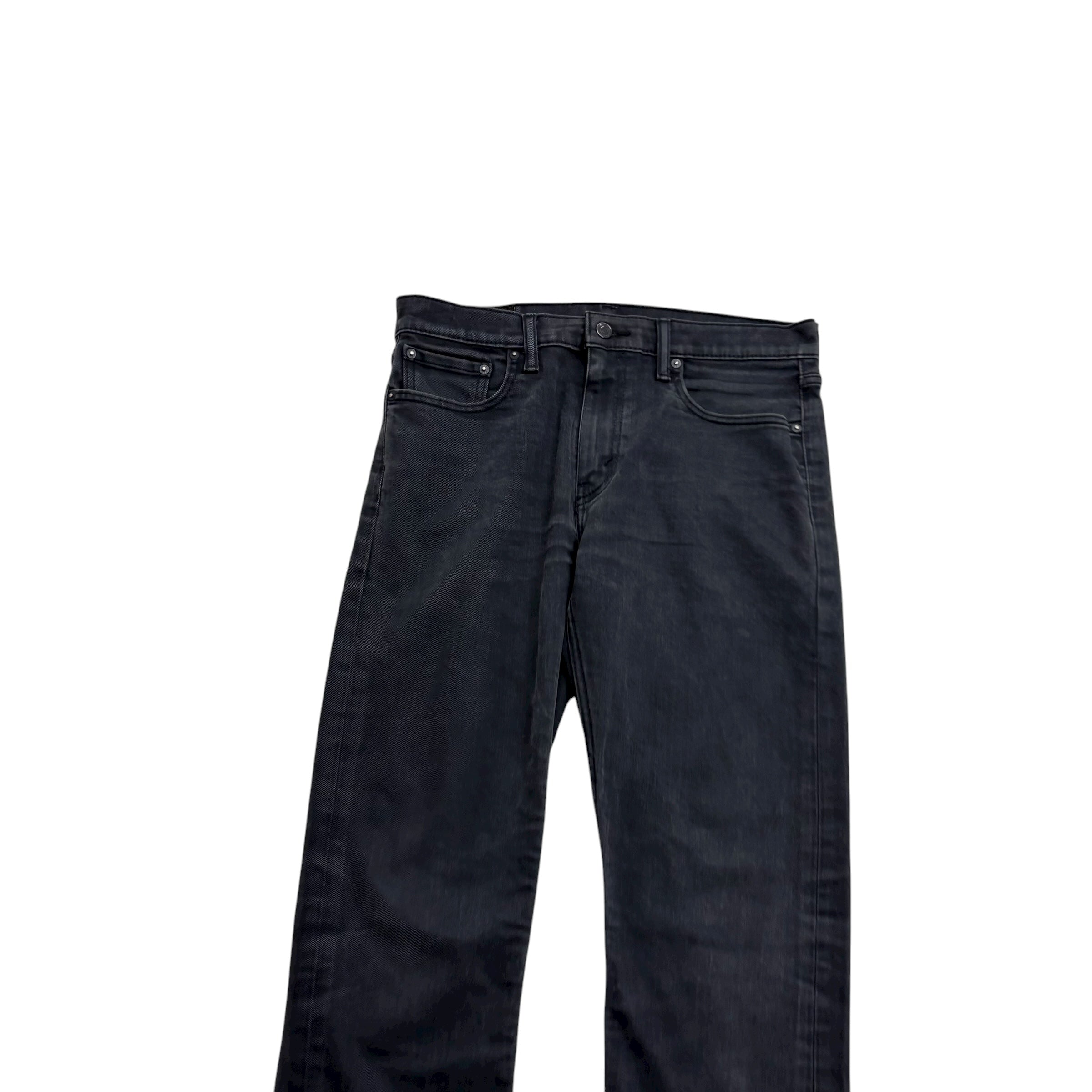Levis 502 Jeans W32 L31 Mens Black Regular Tapered Fit Stretch Denim